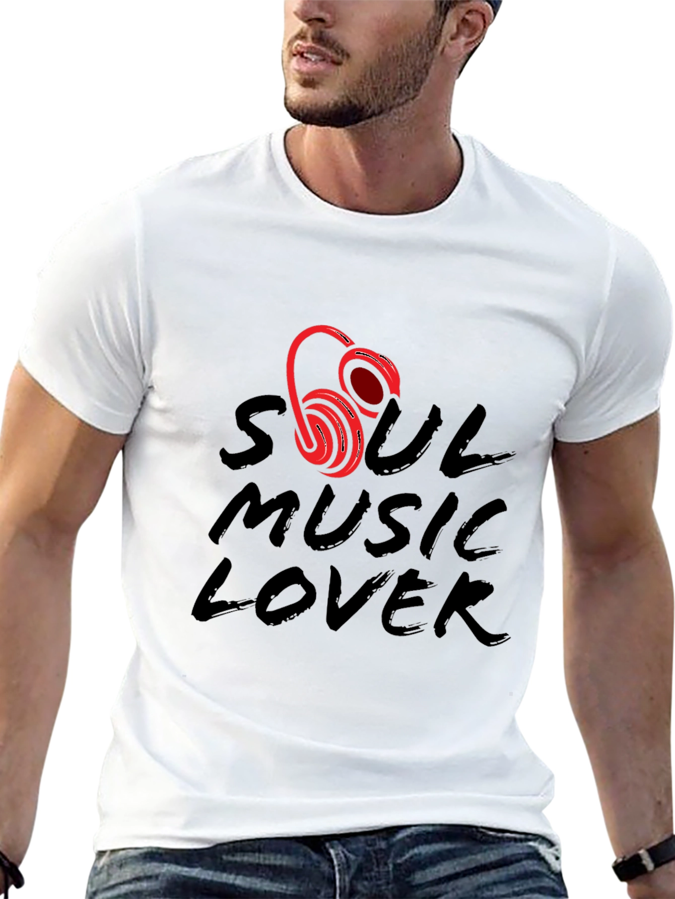 Soul Music Lover Graphic Tee - Black