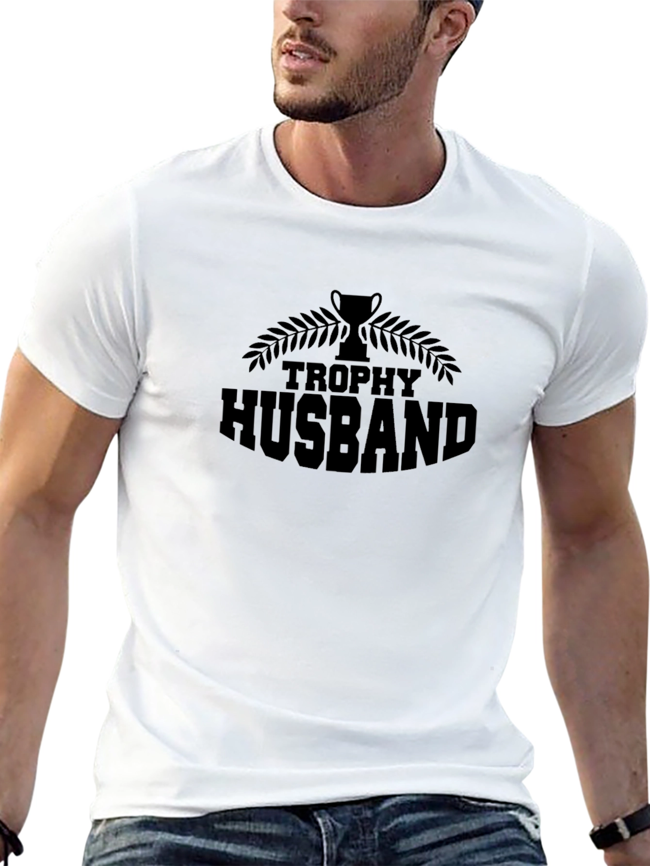 Trophy Husband Graphic Tee - Black