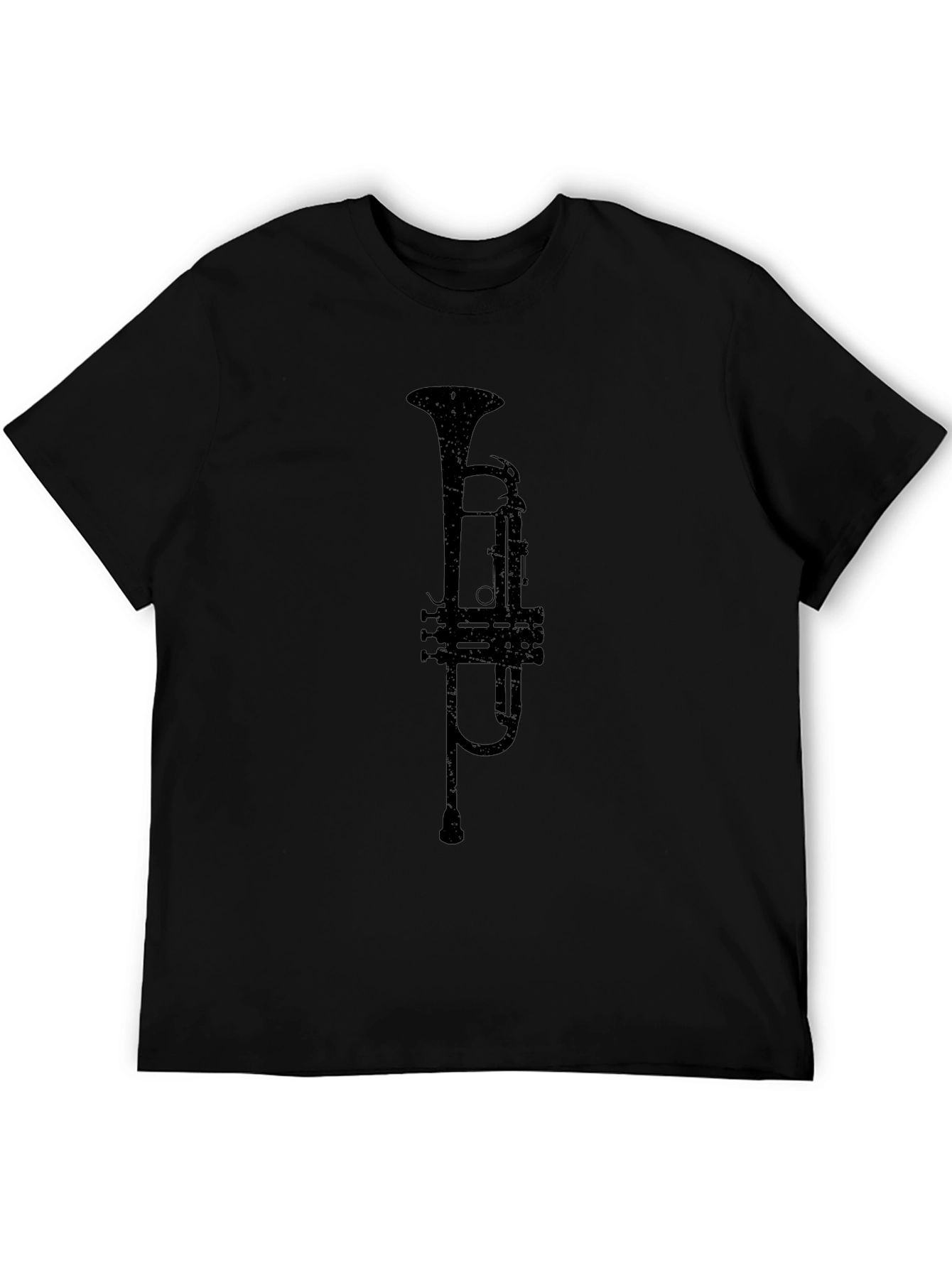 Trumpet Graphic Black T-Shirt - Music Lovers Tee