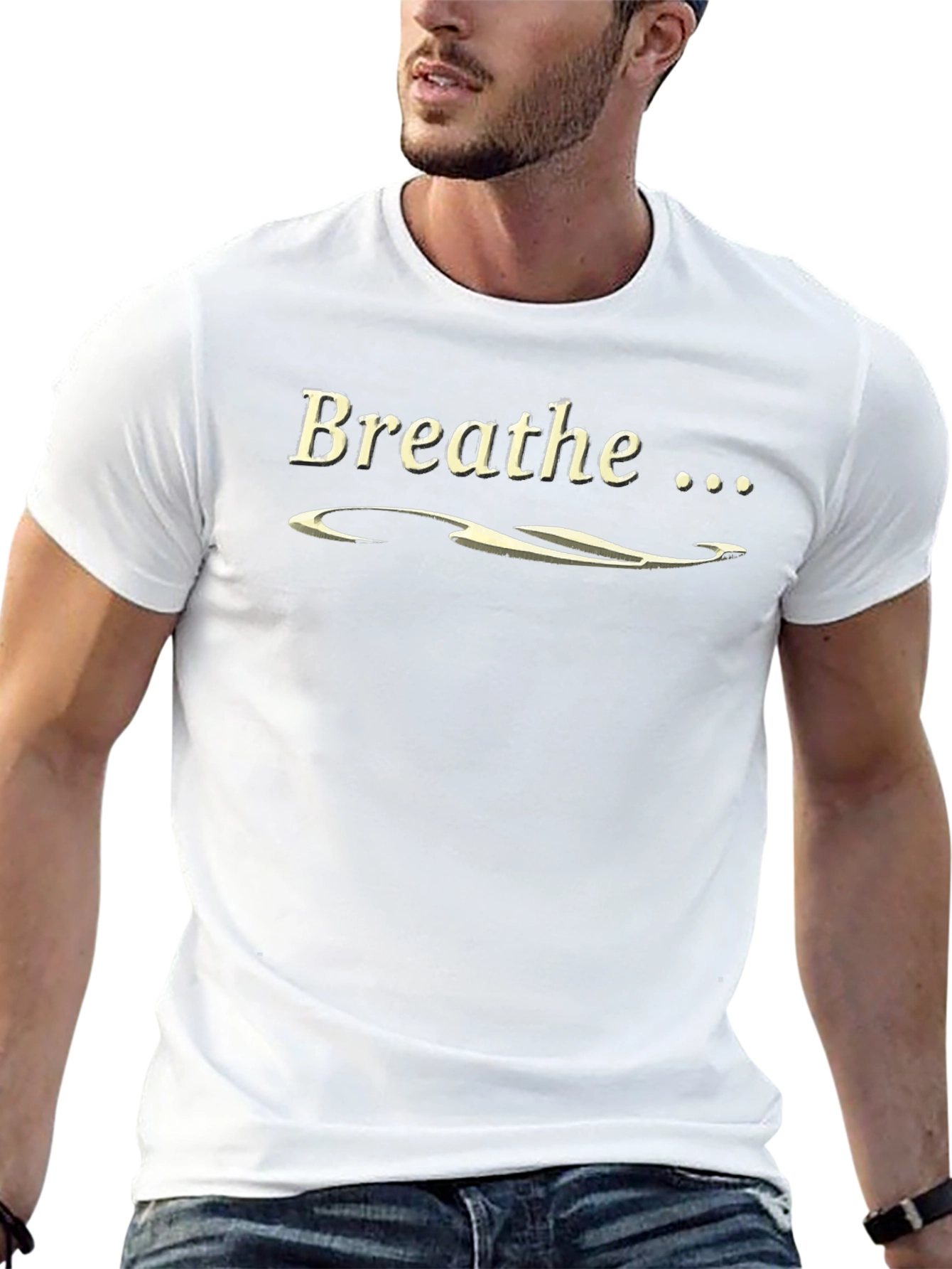 Breathe Graphic Tee - Black Relaxed Fit