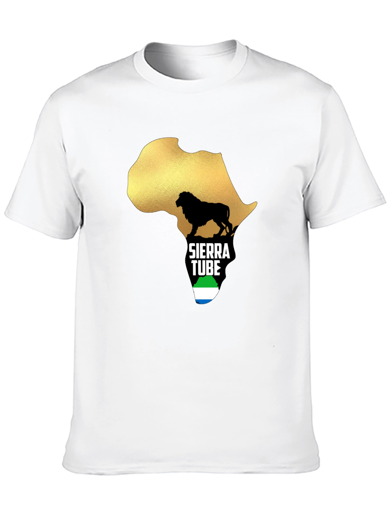 Sierra Leone Pride T-Shirt Africa Lion Design