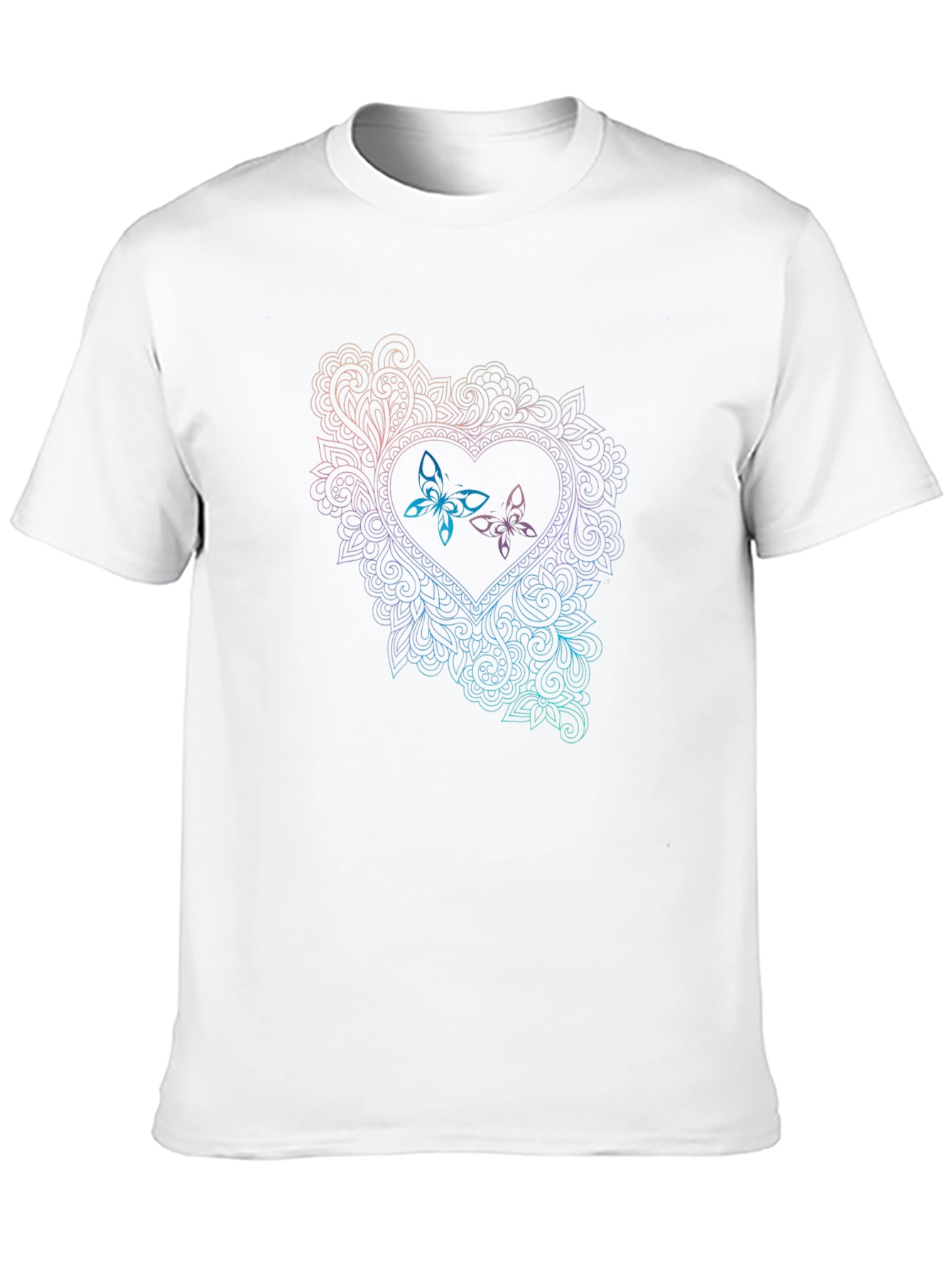 Butterfly Heart Graphic Tee - Black