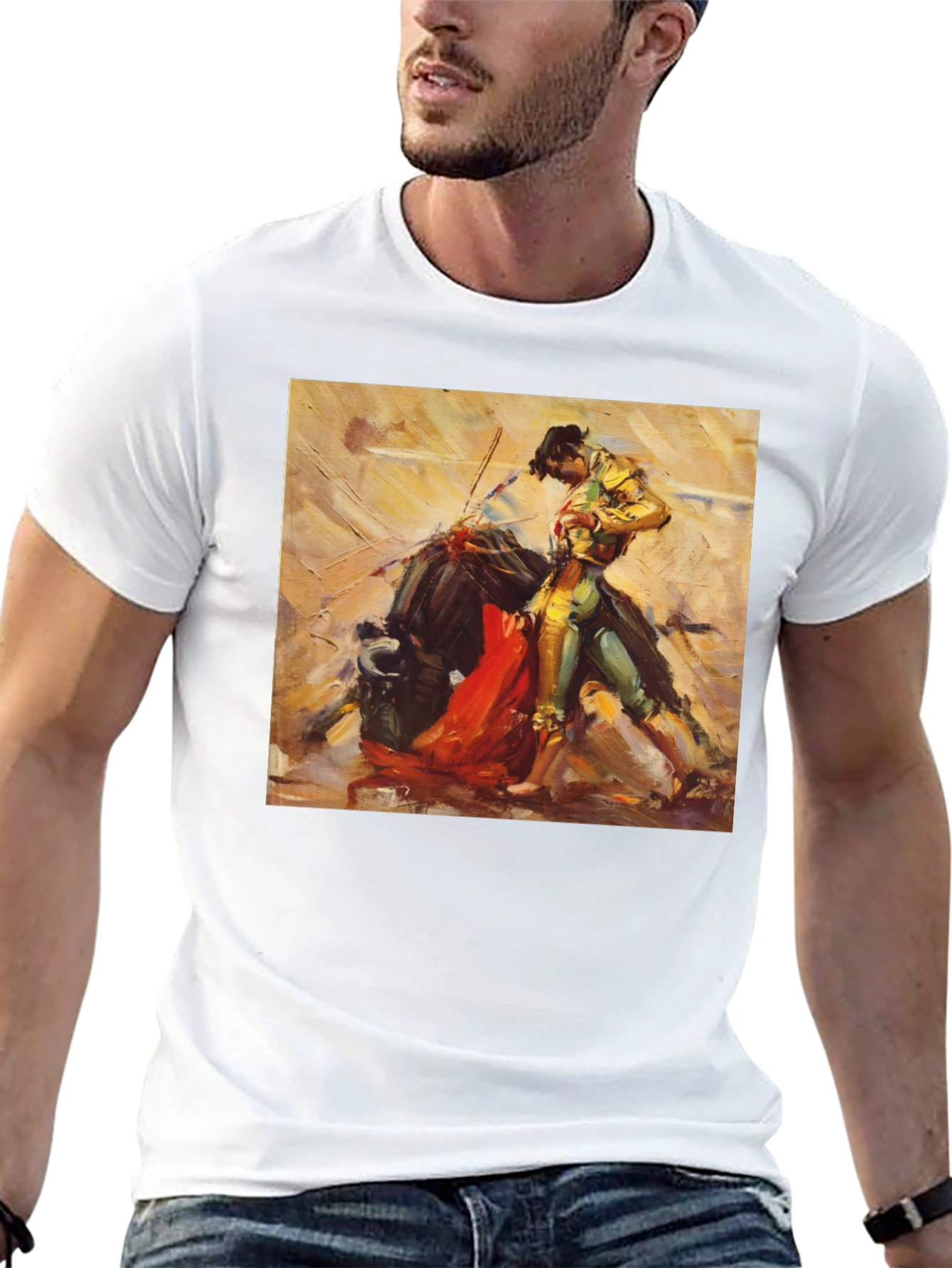 Bullfight Art T-Shirt - Stylish Black Tee