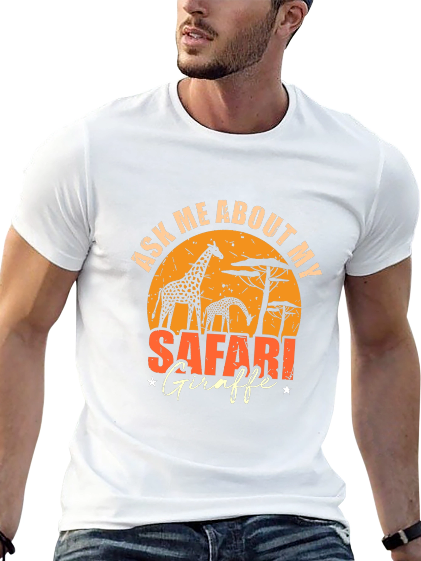 Safari Giraffe Graphic T-Shirt