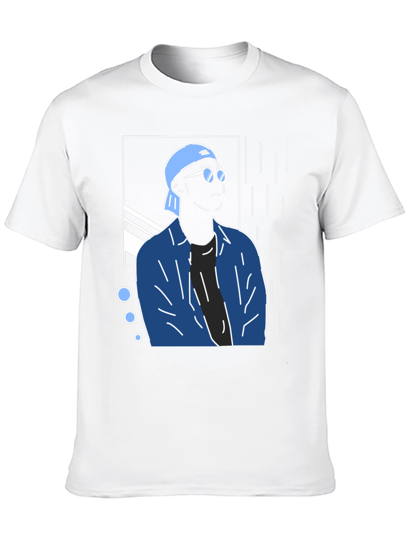 Trendy Graphic Tee - Cool Man Design