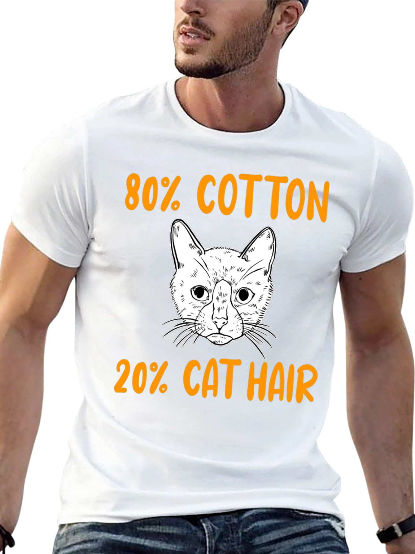 80% Cotton 20% Cat Hair T-Shirt