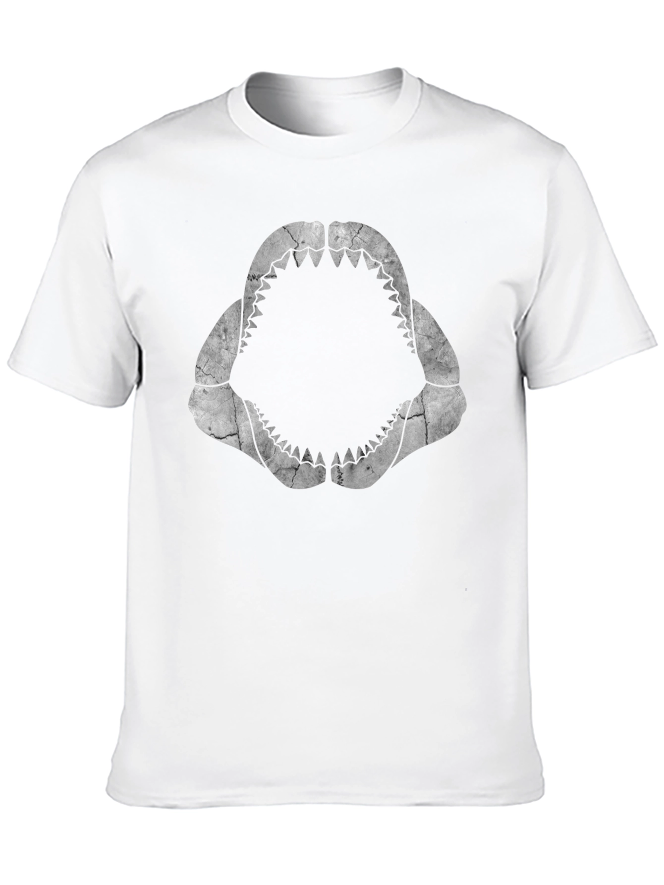 Shark Jaws Graphic Tee - Black Cotton T-Shirt