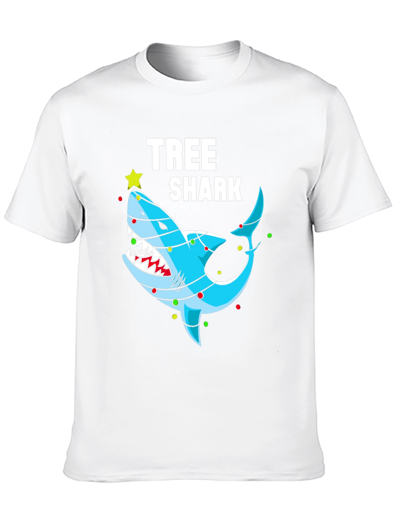 Tree Shark Christmas Graphic T-Shirt