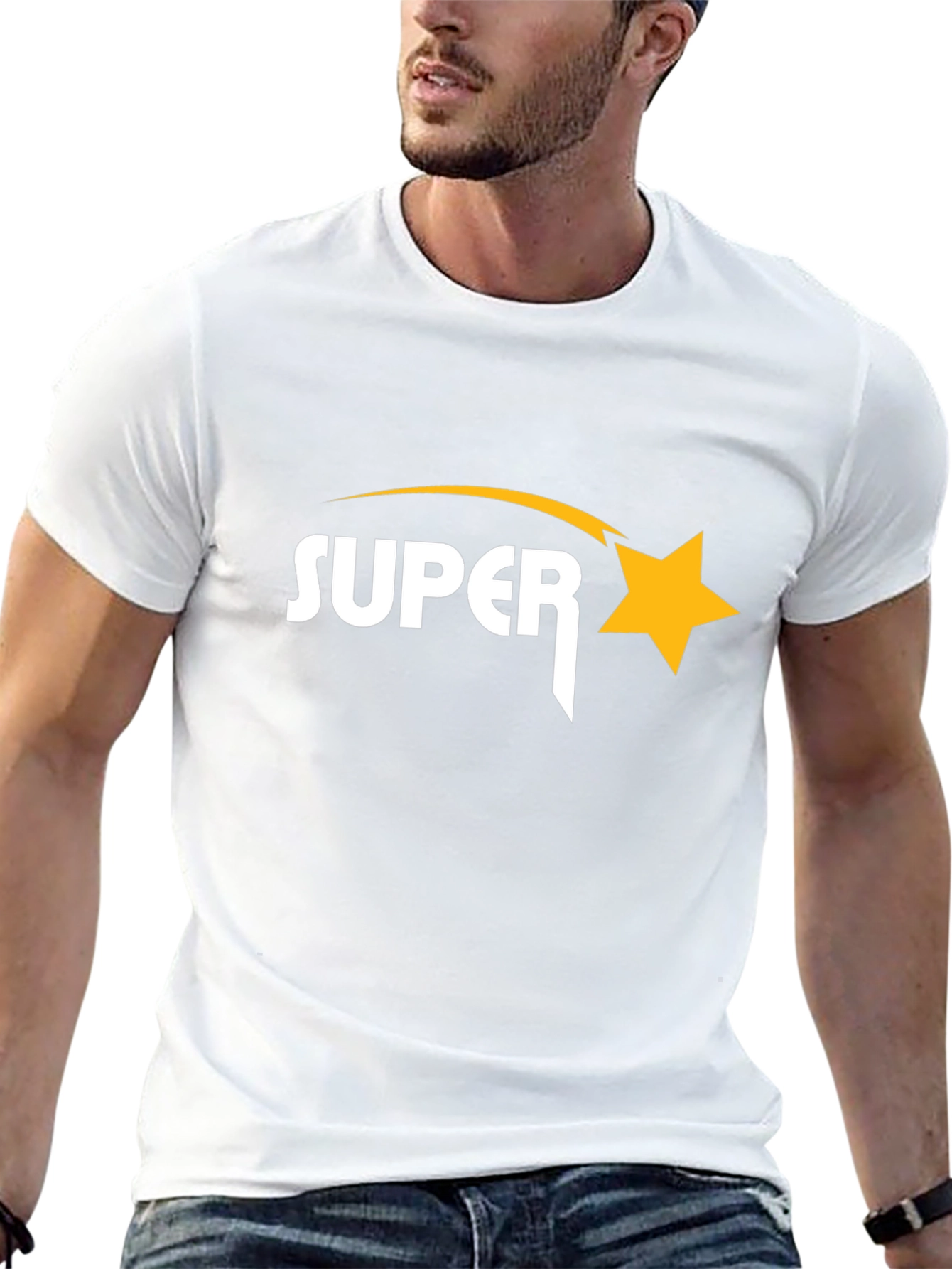 Super Star Black Graphic T-Shirt