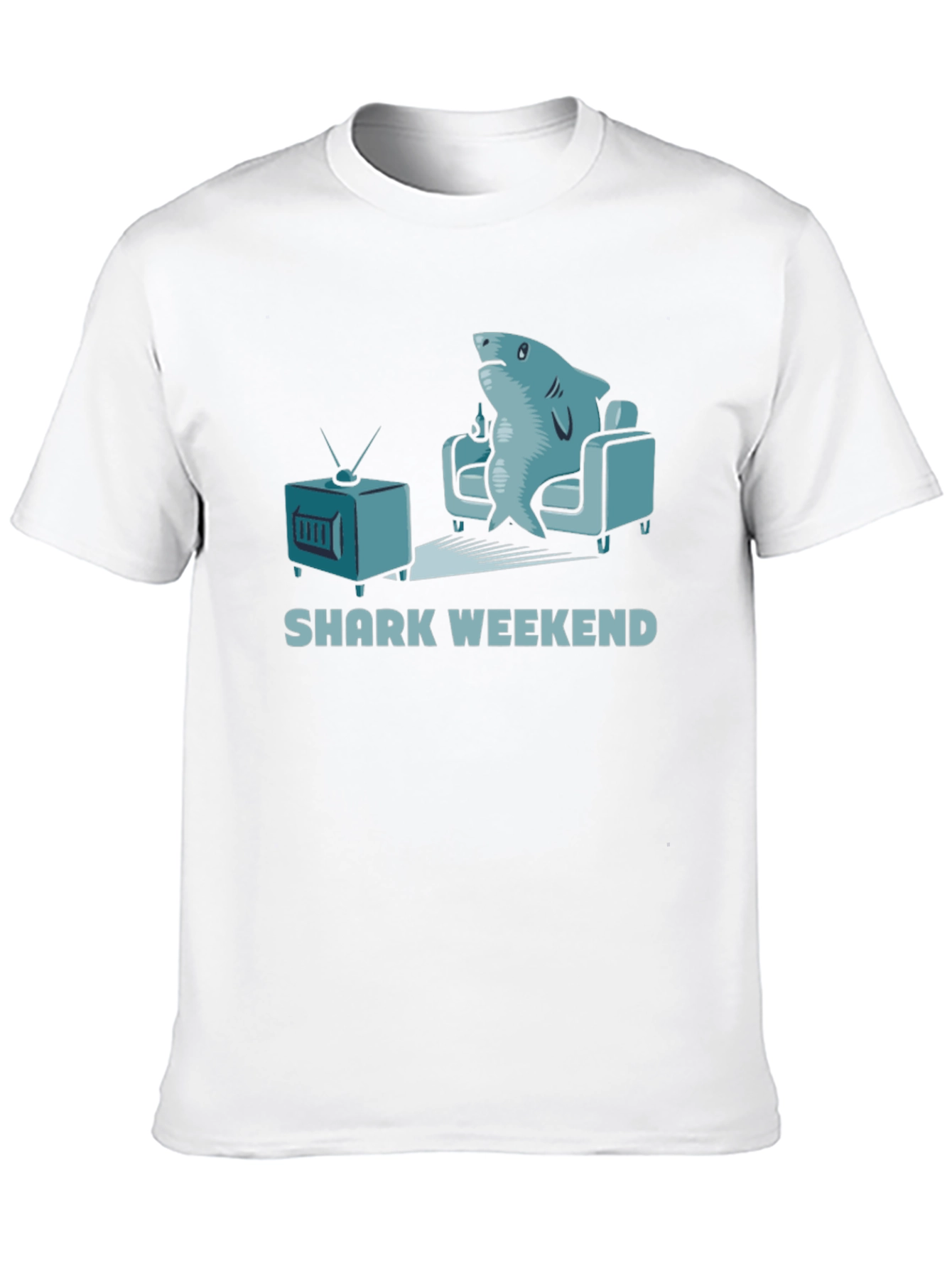 Shark Weekend T-Shirt - Relaxed Shark Watching TV