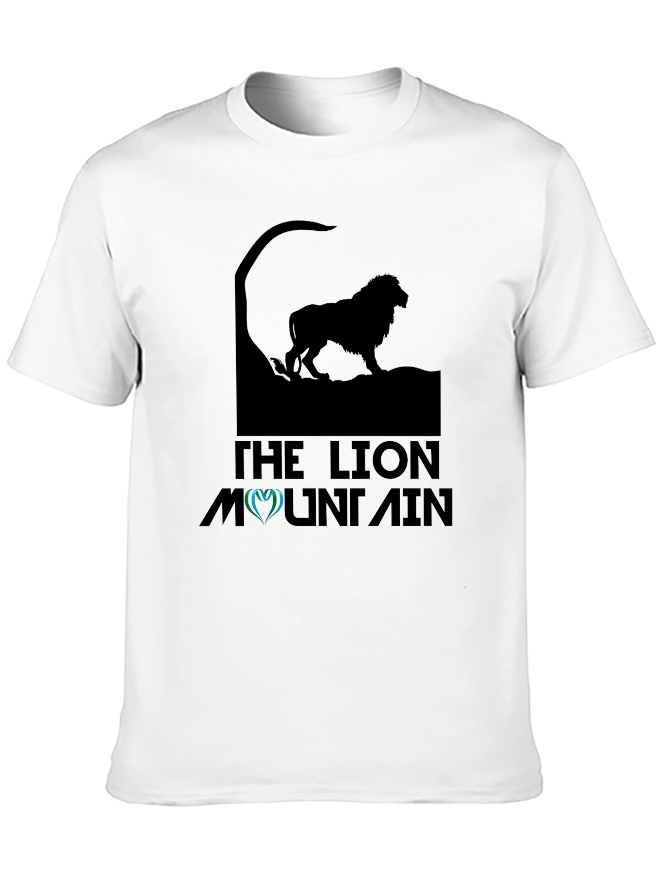The Lion Mountain Black Graphic Tee