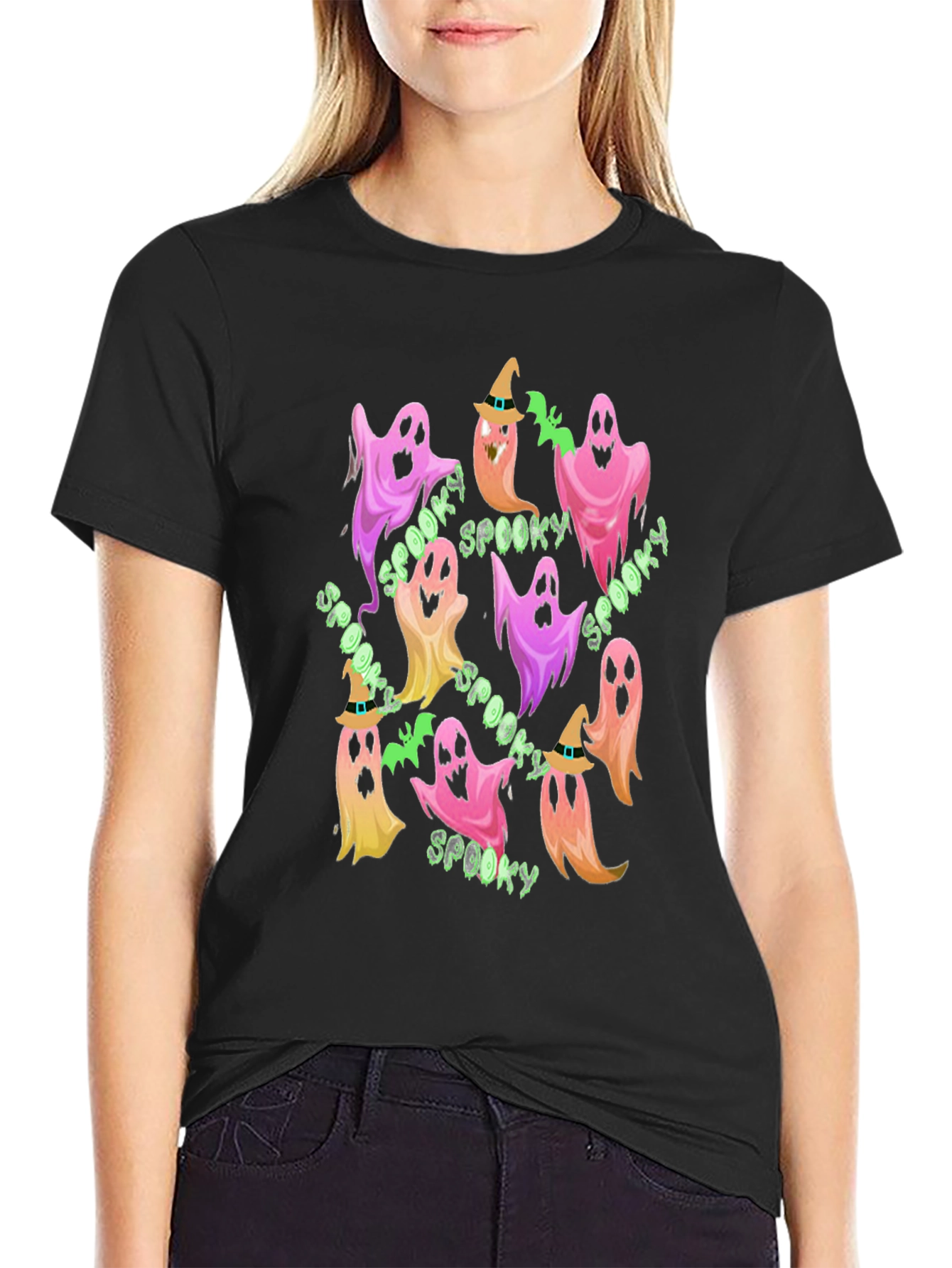 Spooky Ghosts Halloween Graphic Tee