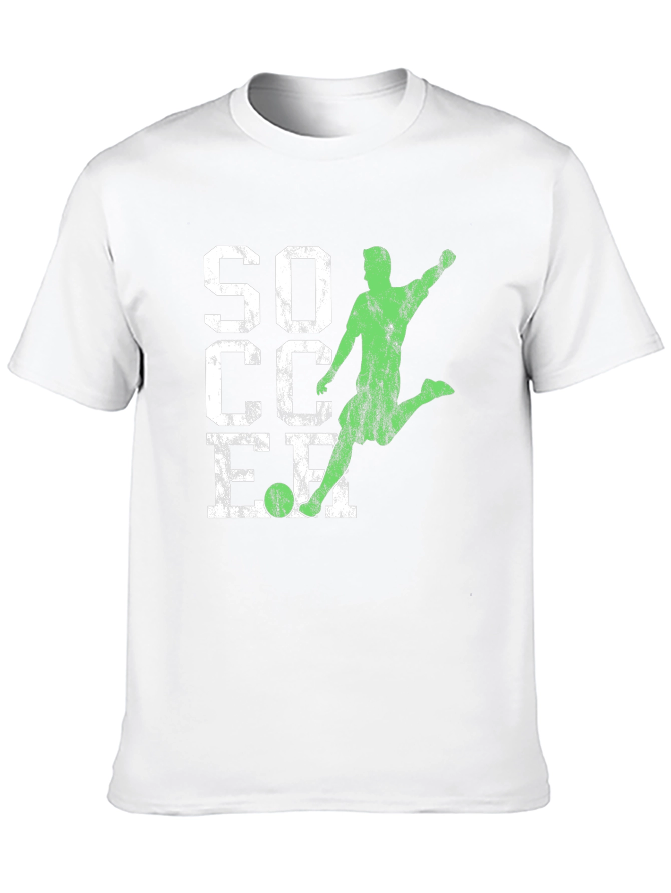 Soccer Graphic Tee - Distressed Print Black T-Shirt