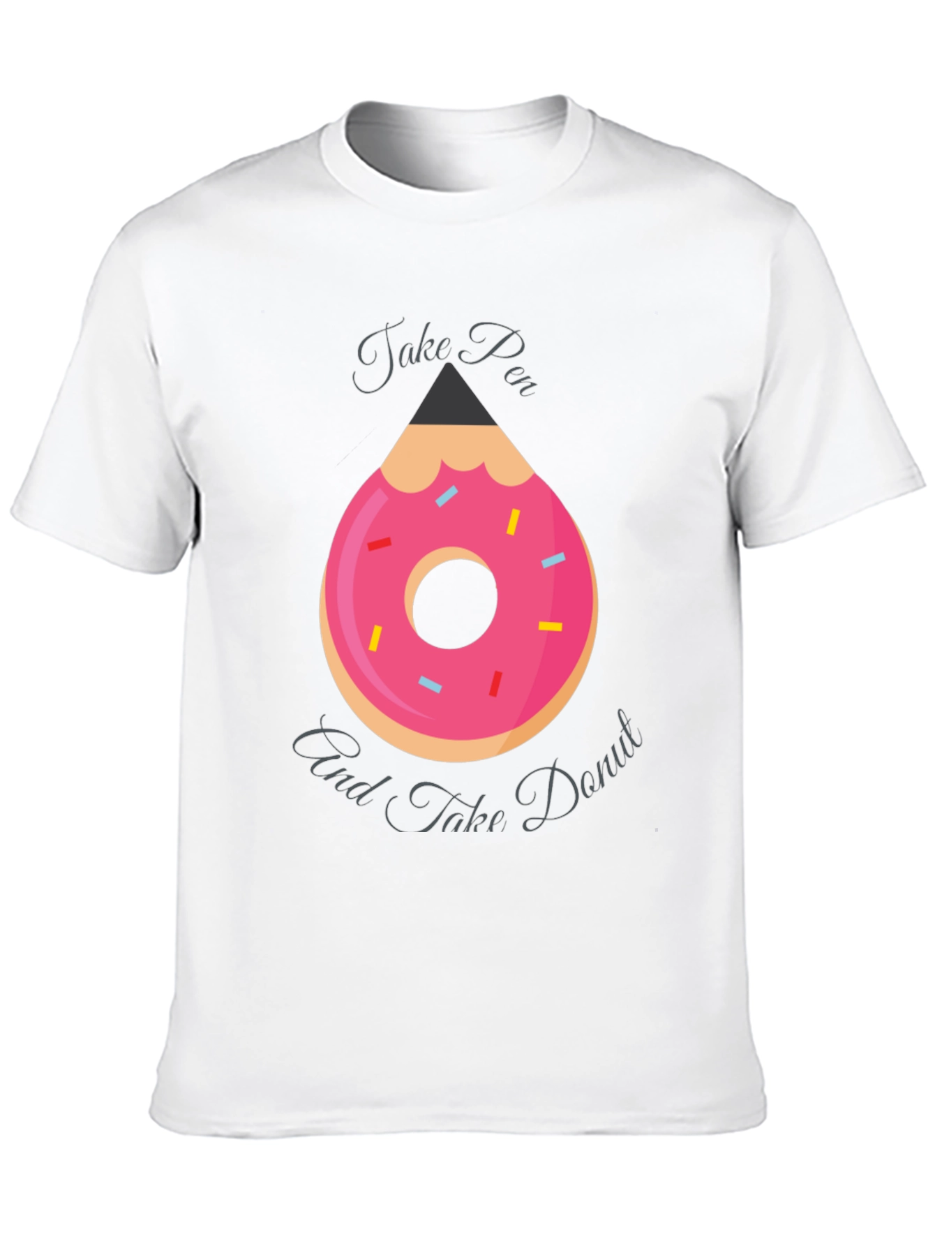 Take Pen and Take Donut Graphic T-Shirt