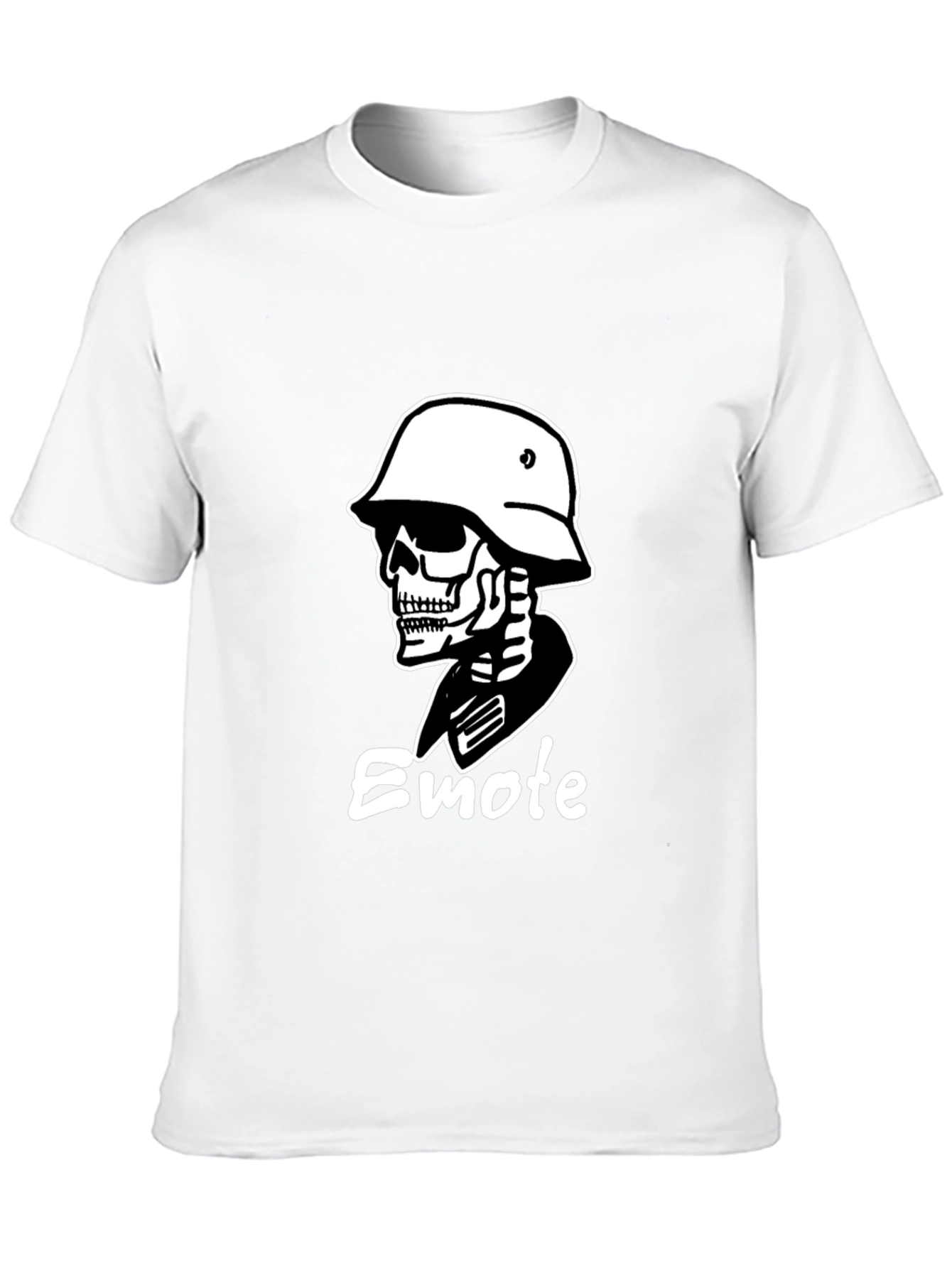 Skull Soldier Graphic Tee - Black Cotton T-Shirt