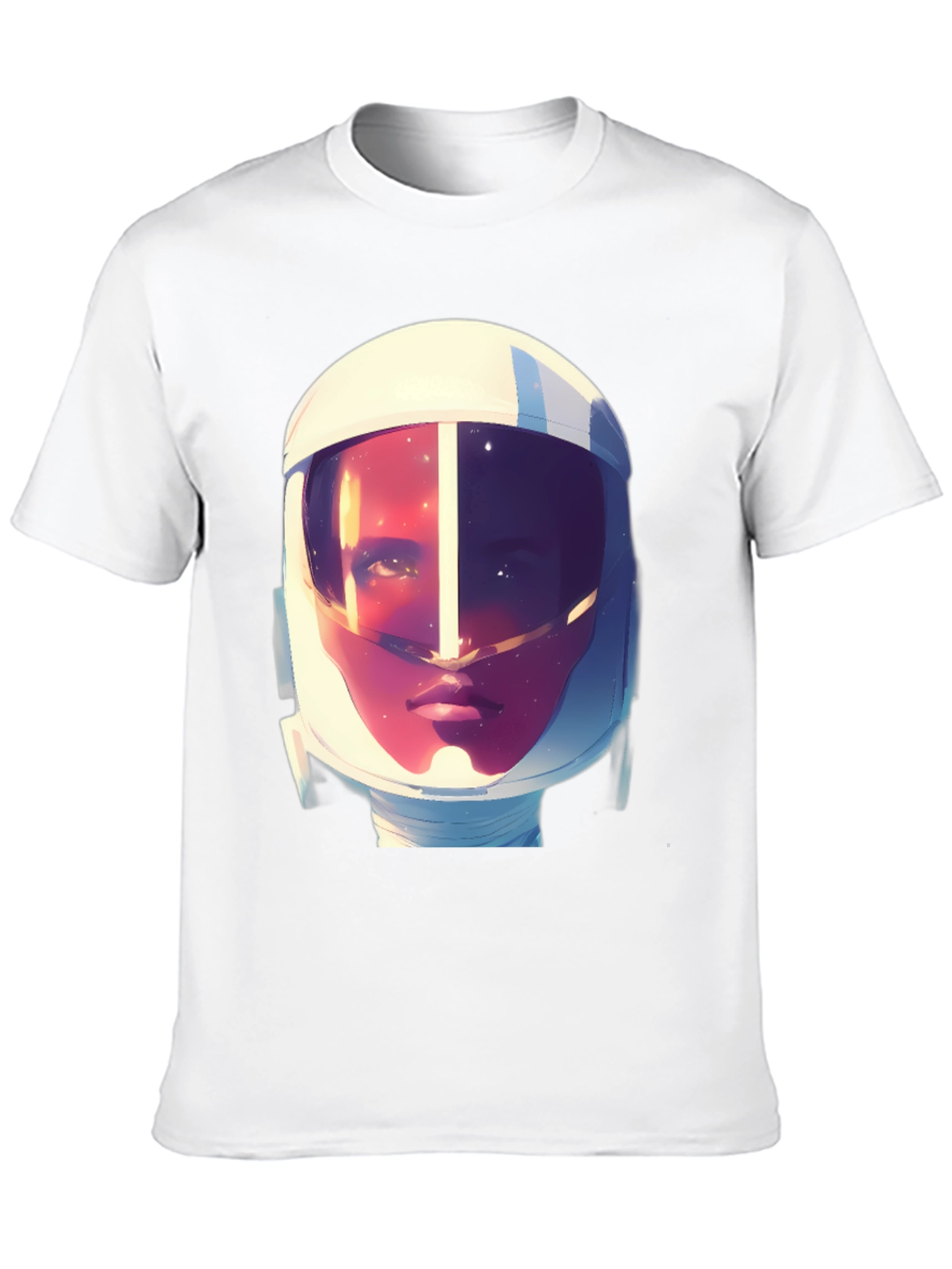 Astronaut Graphic Print Tee - Stylish Crew Neck T-Shirt