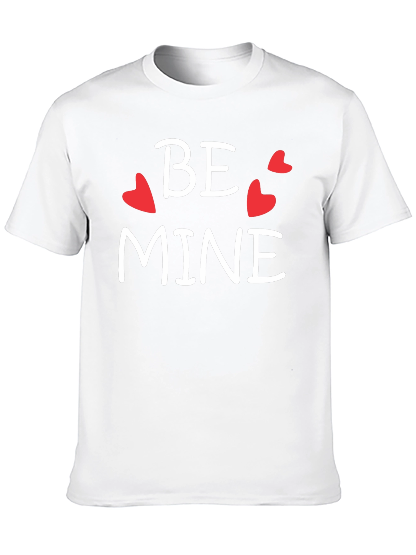 Be Mine Valentines Day Graphic Tee - Black Cotton