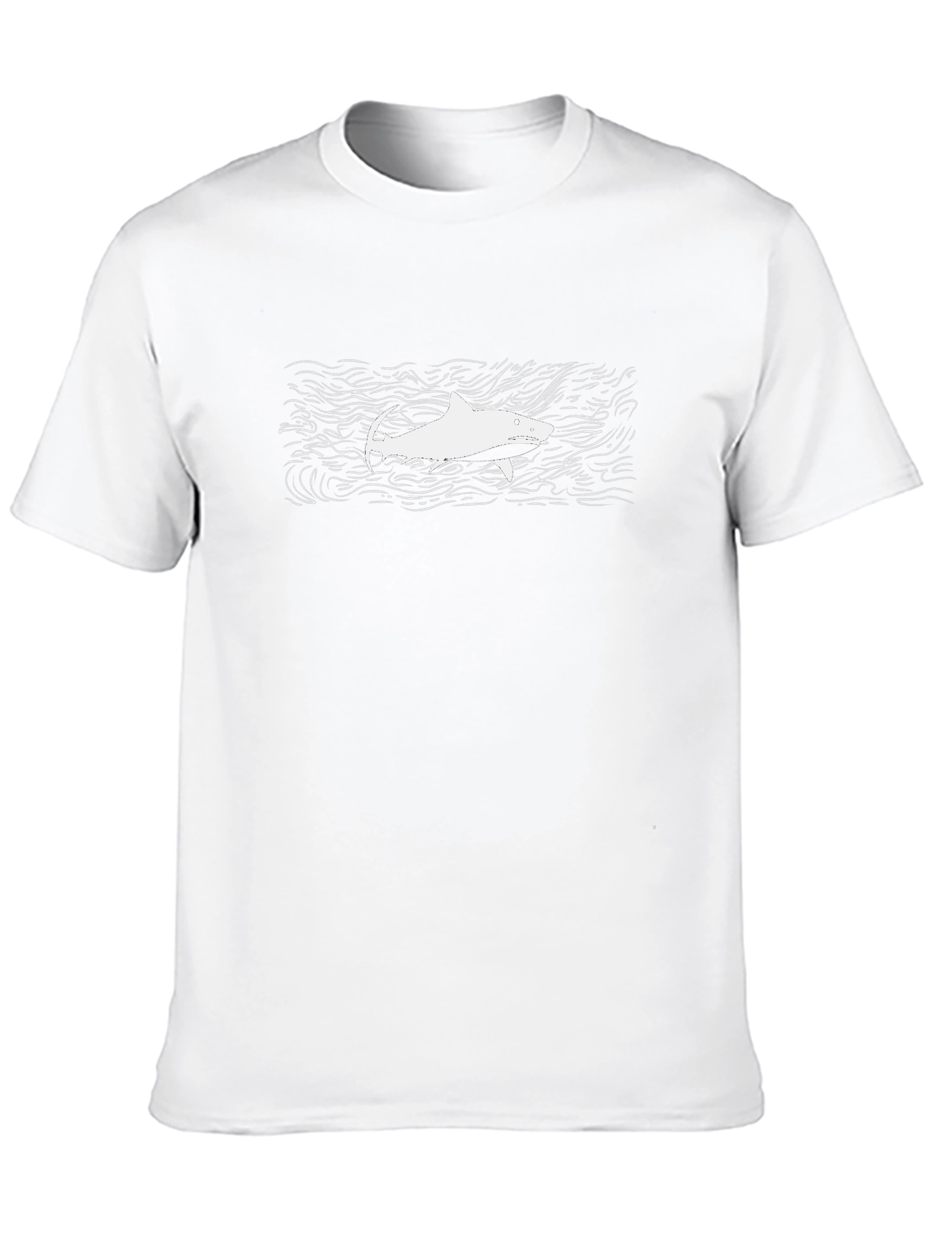 Shark Graphic Tee - Mens Black Cotton T-Shirt