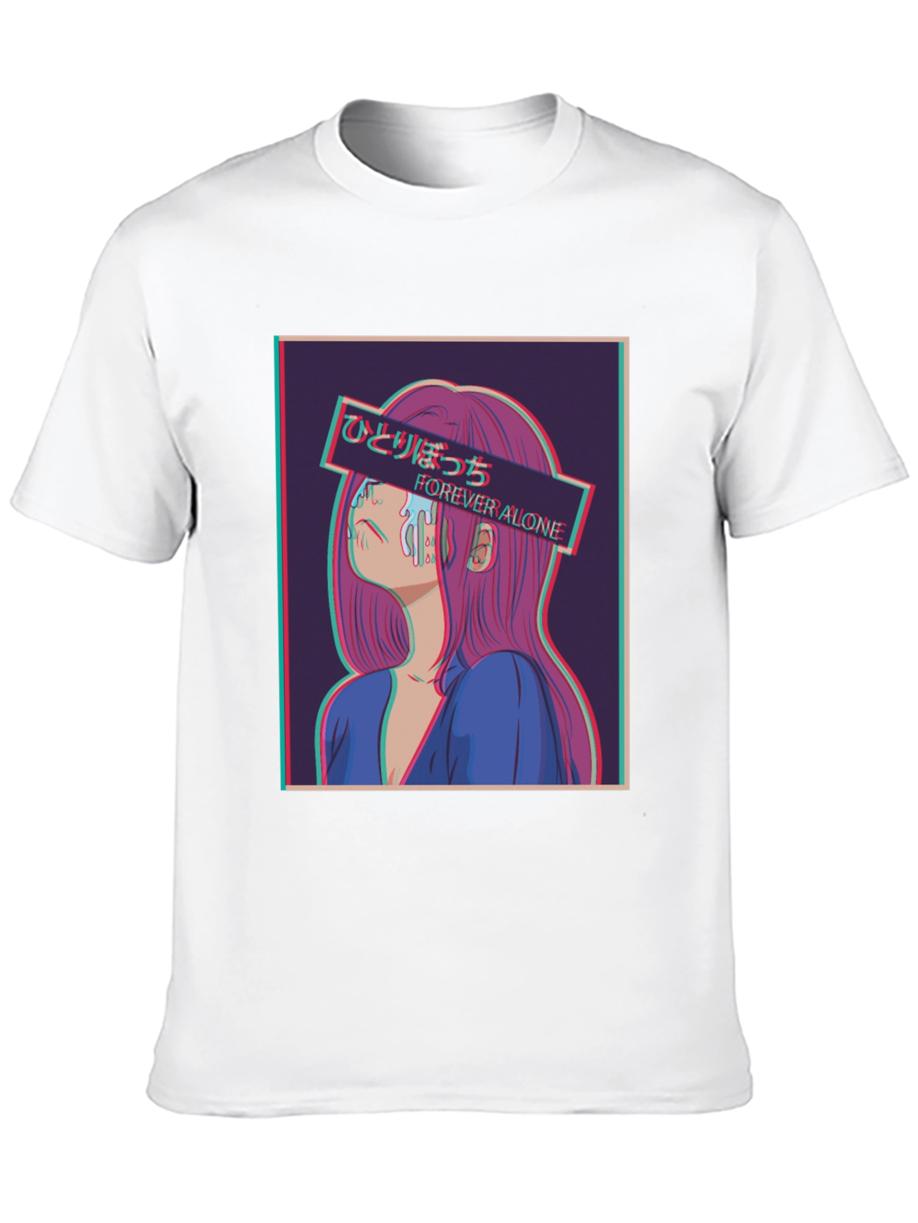 Anime Forever Alone T-Shirt Vaporwave Graphic Tee