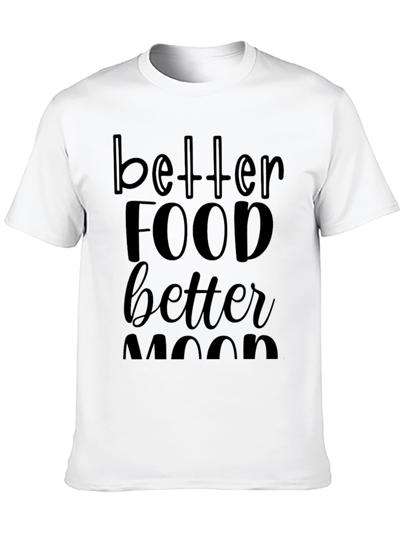 Better Food Better Mood Black T-Shirt
