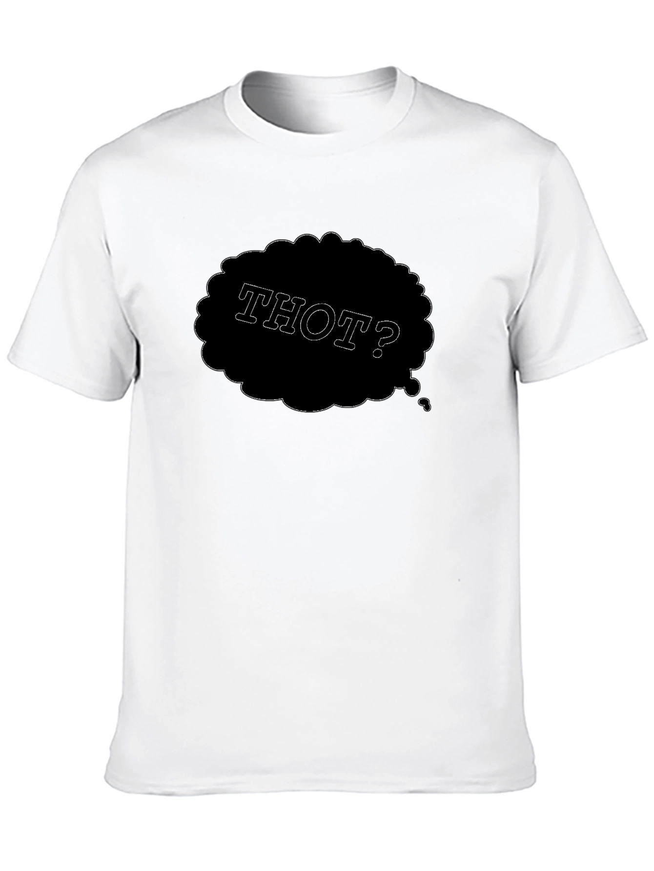 THOT? Mens Black Graphic T-Shirt