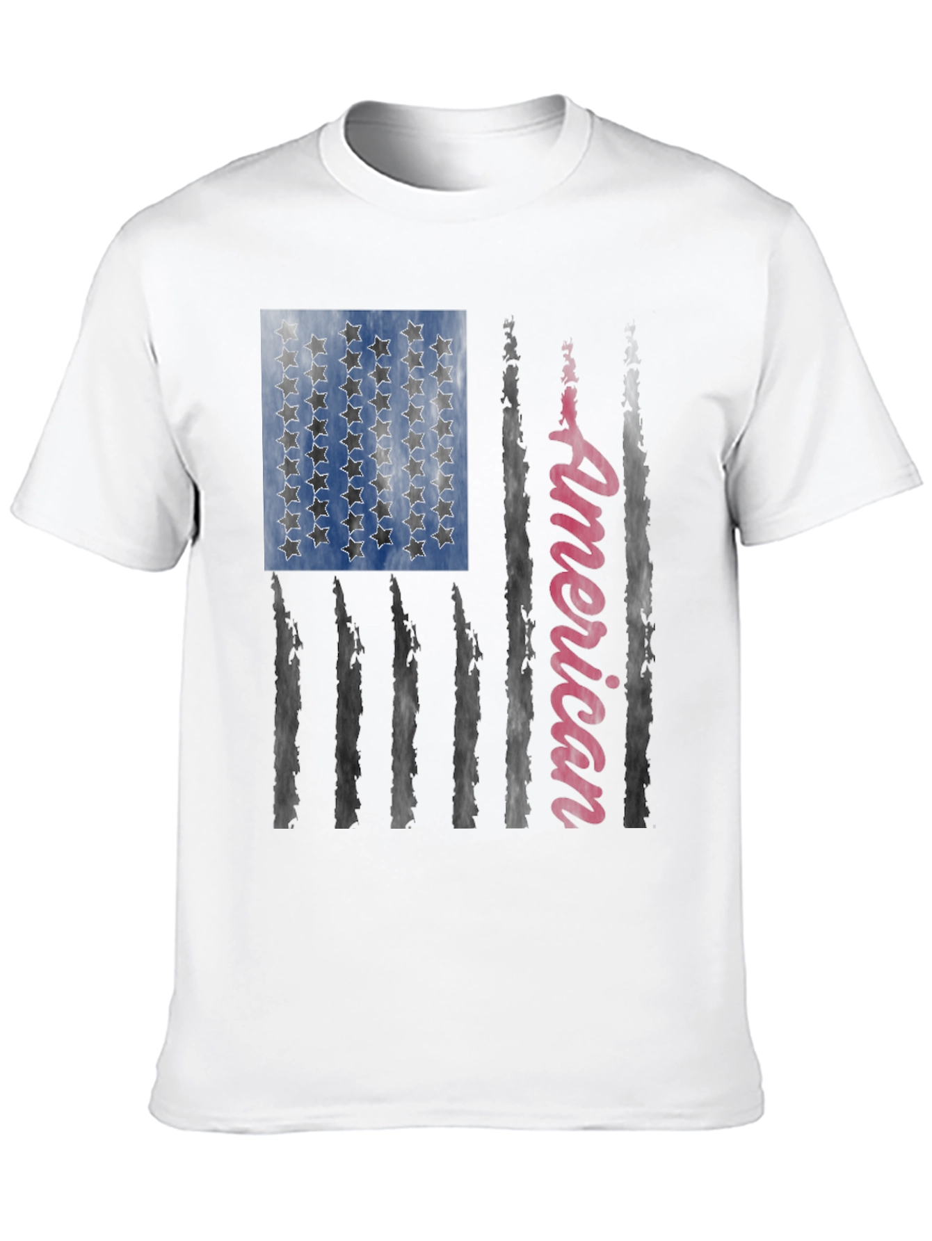 American Flag Graphic Print Tee