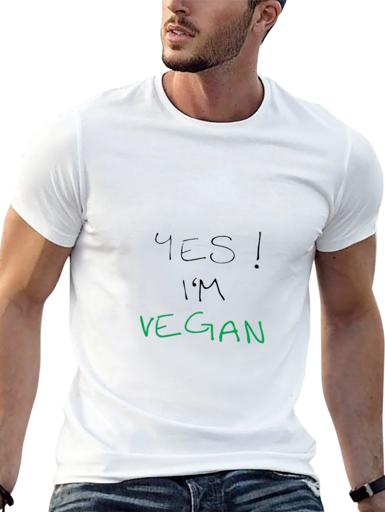 Yes! Im Vegan T-Shirt - Black Vegan Pride Tee