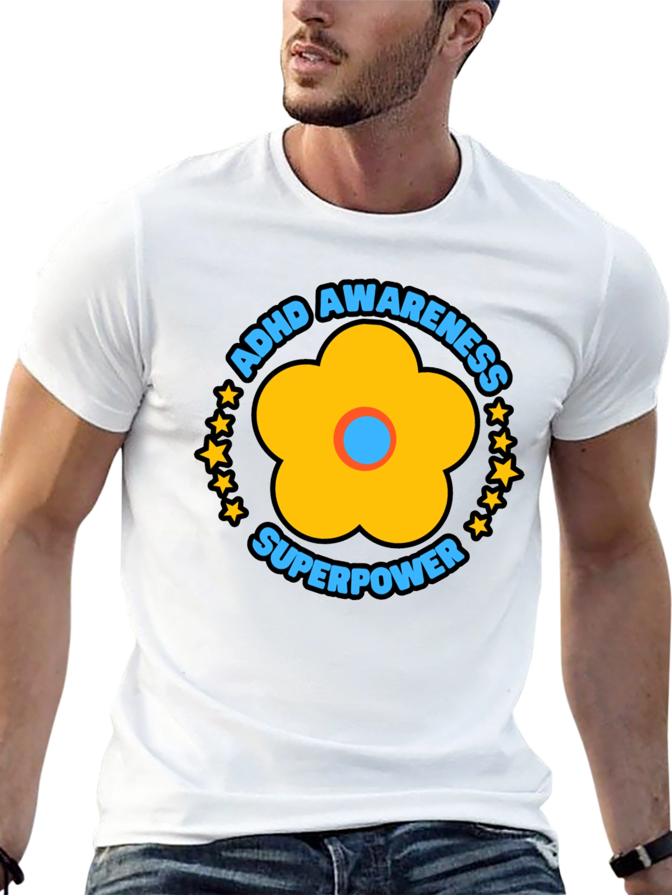 ADHD Awareness Superpower Graphic T-Shirt