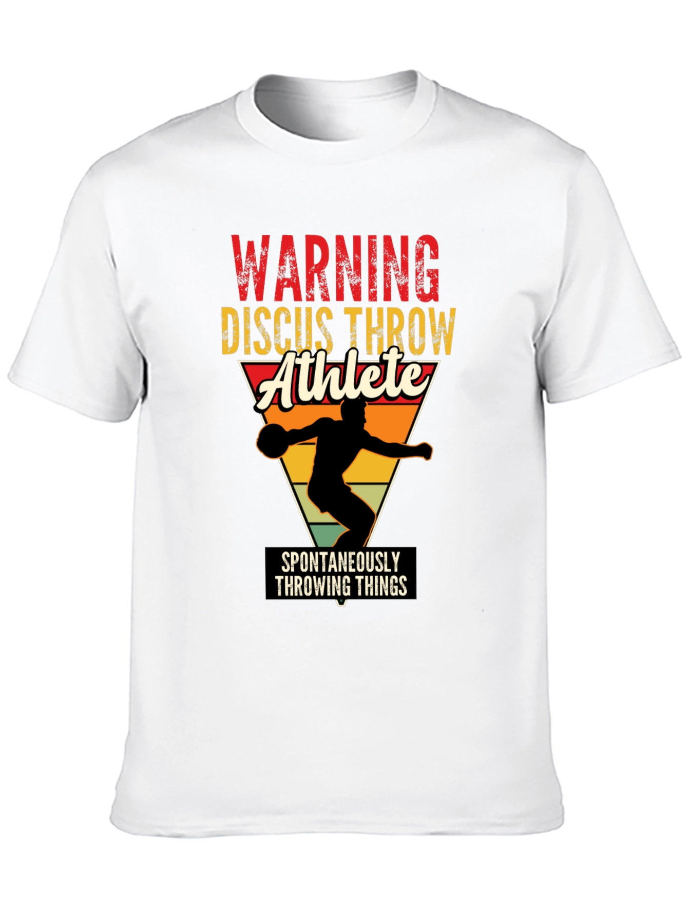 Warning Discus Throw Athlete T-Shirt