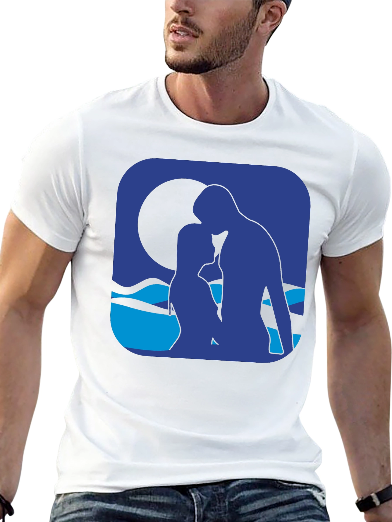 Romantic Silhouette Graphic T-Shirt