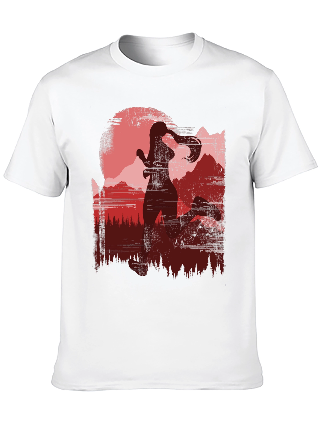 Runner Silhouette Mountain Graphic Tee
