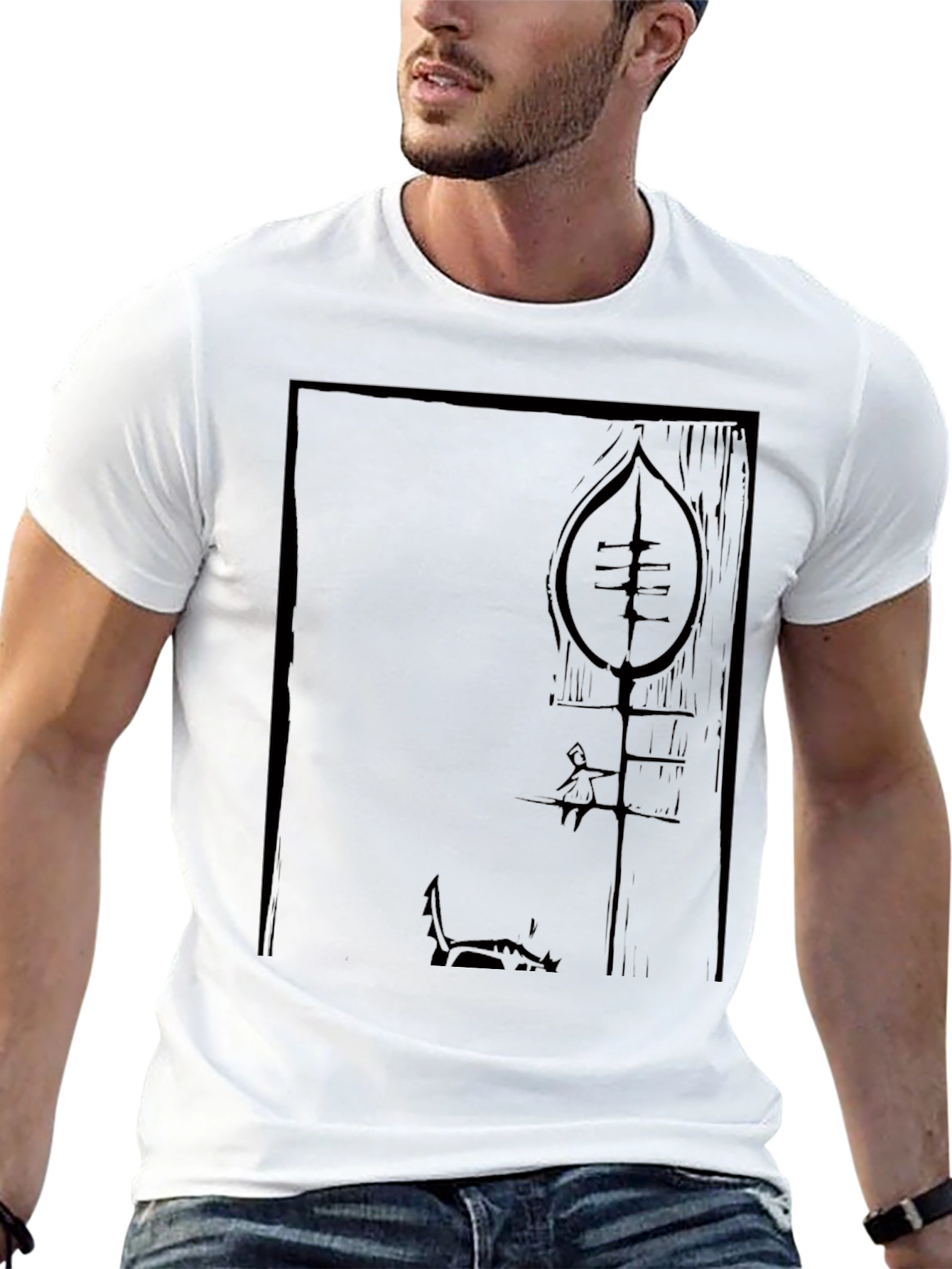 Abstract Graphic Black T-Shirt