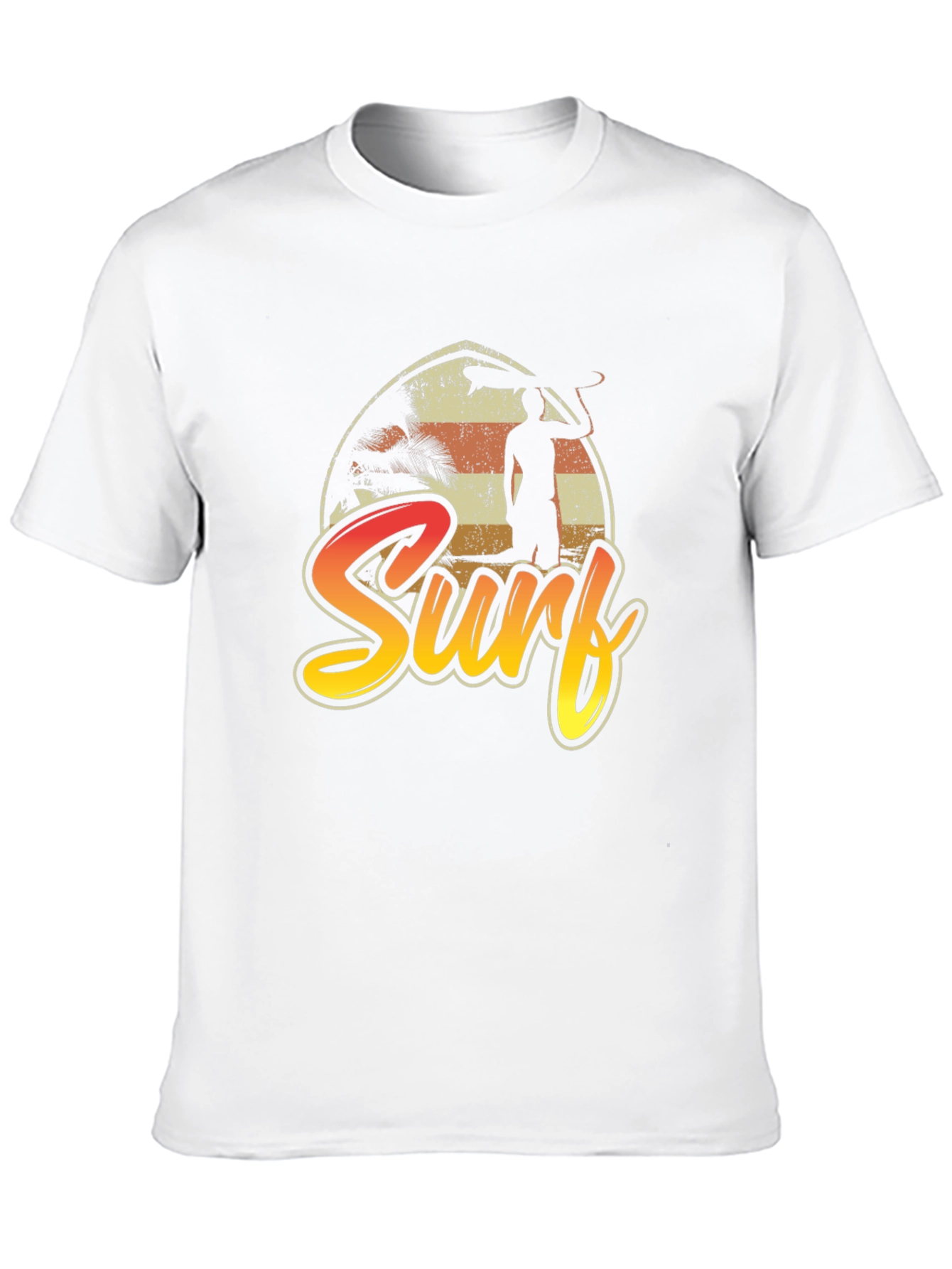 Surf T-Shirt: Retro Beach Sunset Tee for Men