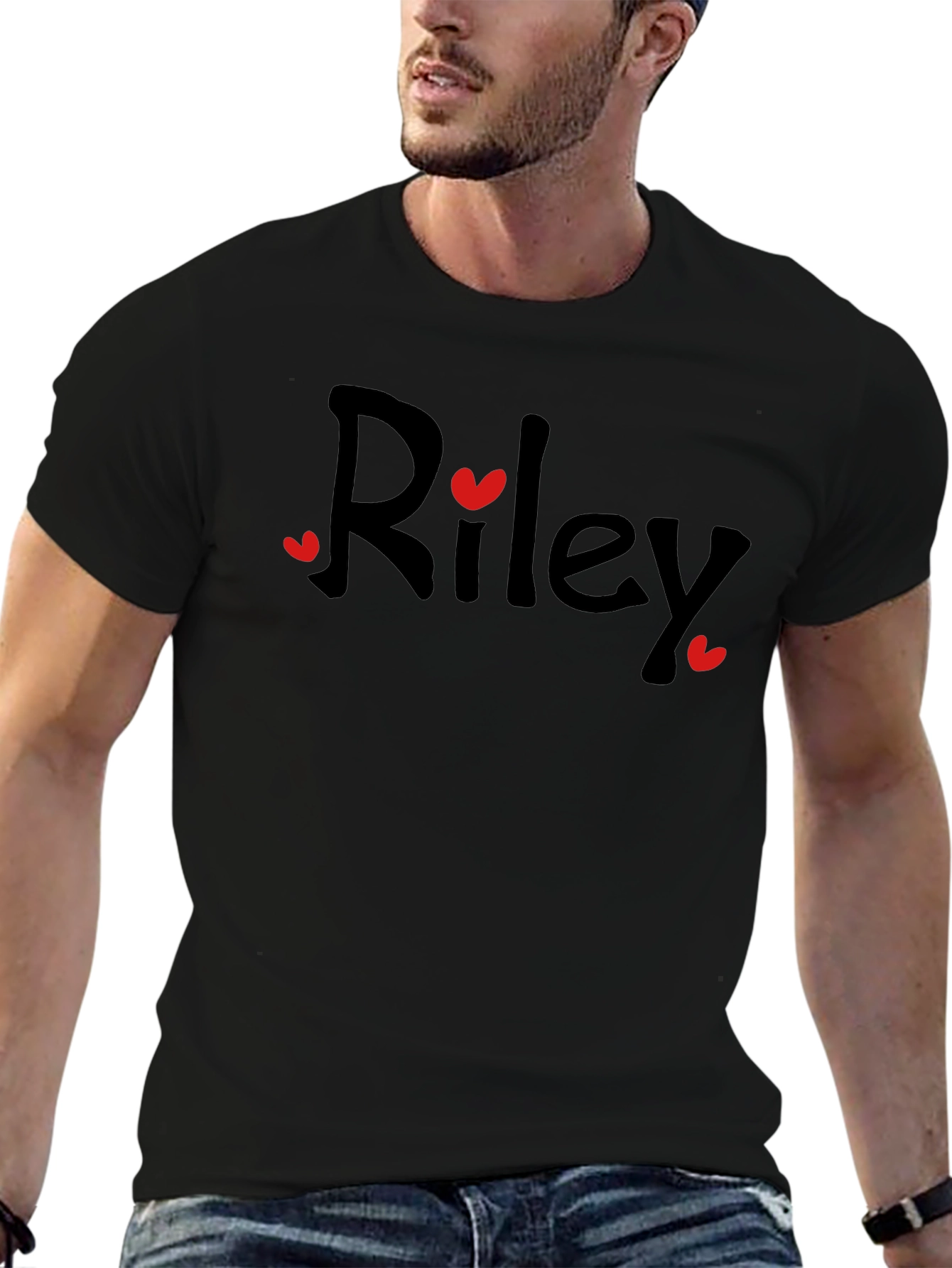 Riley Heart Tee - Cute & Casual Black T-Shirt