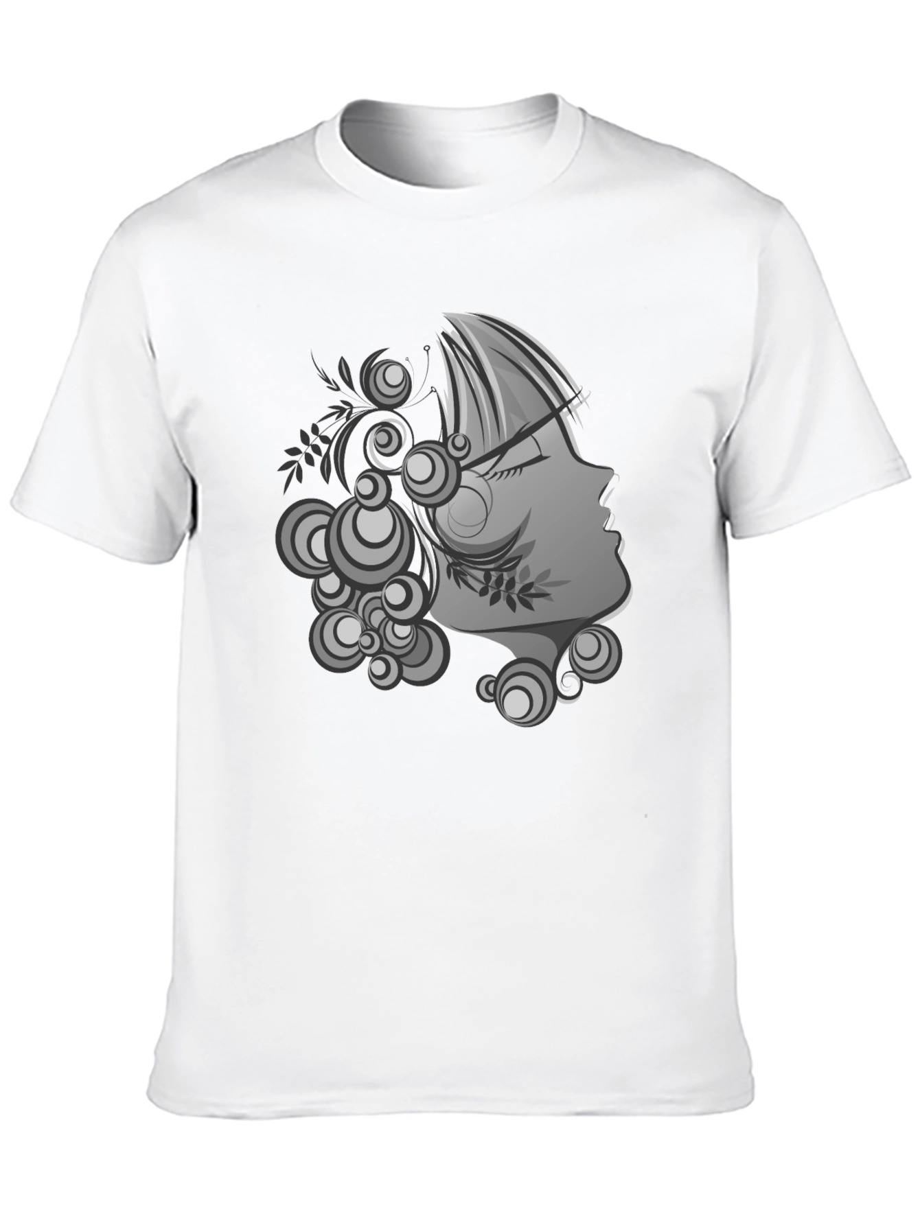 Stylish Black T-Shirt with Artistic Face Design