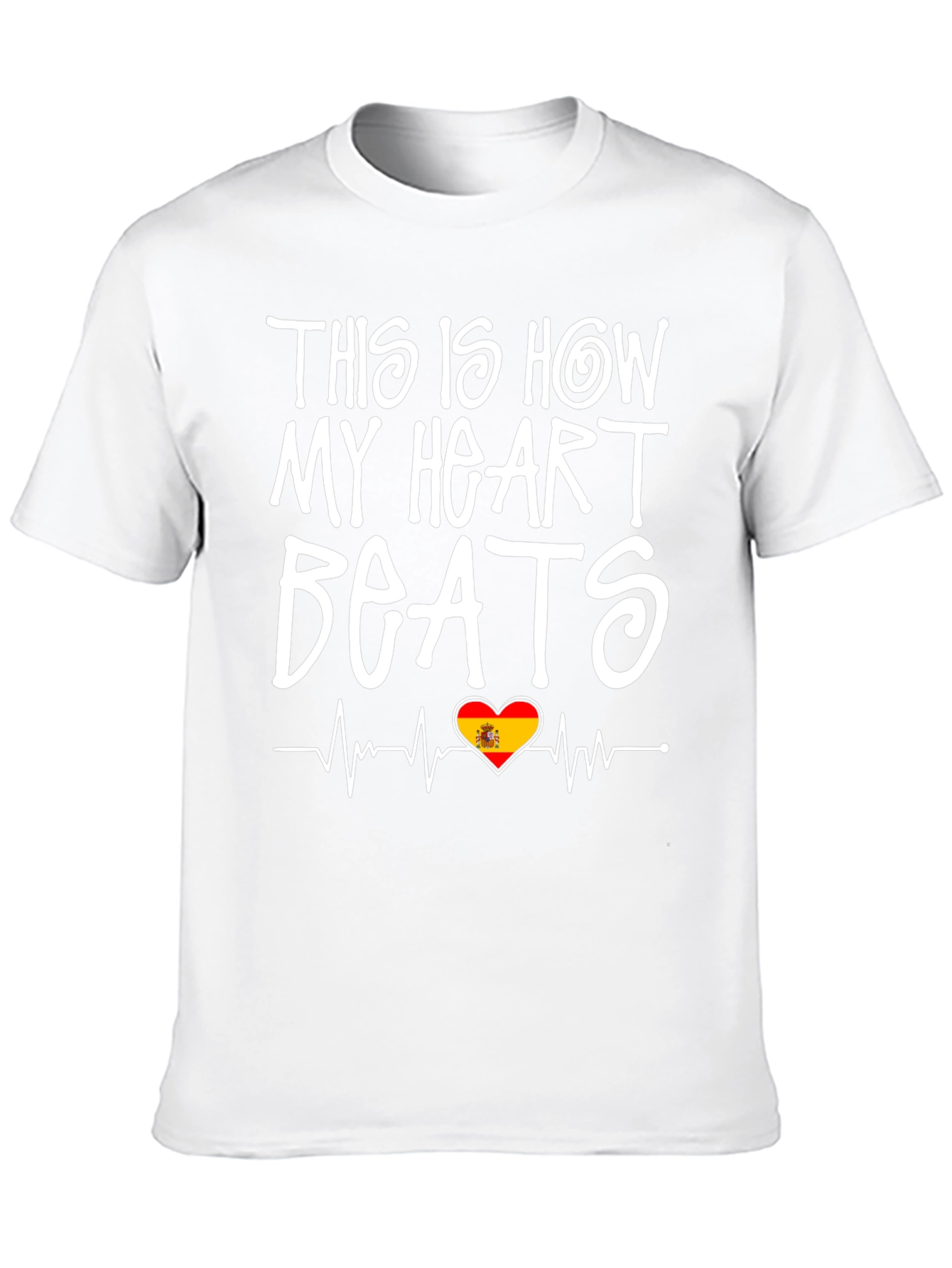 Spain Heartbeat T-Shirt - Spanish Pride Tee