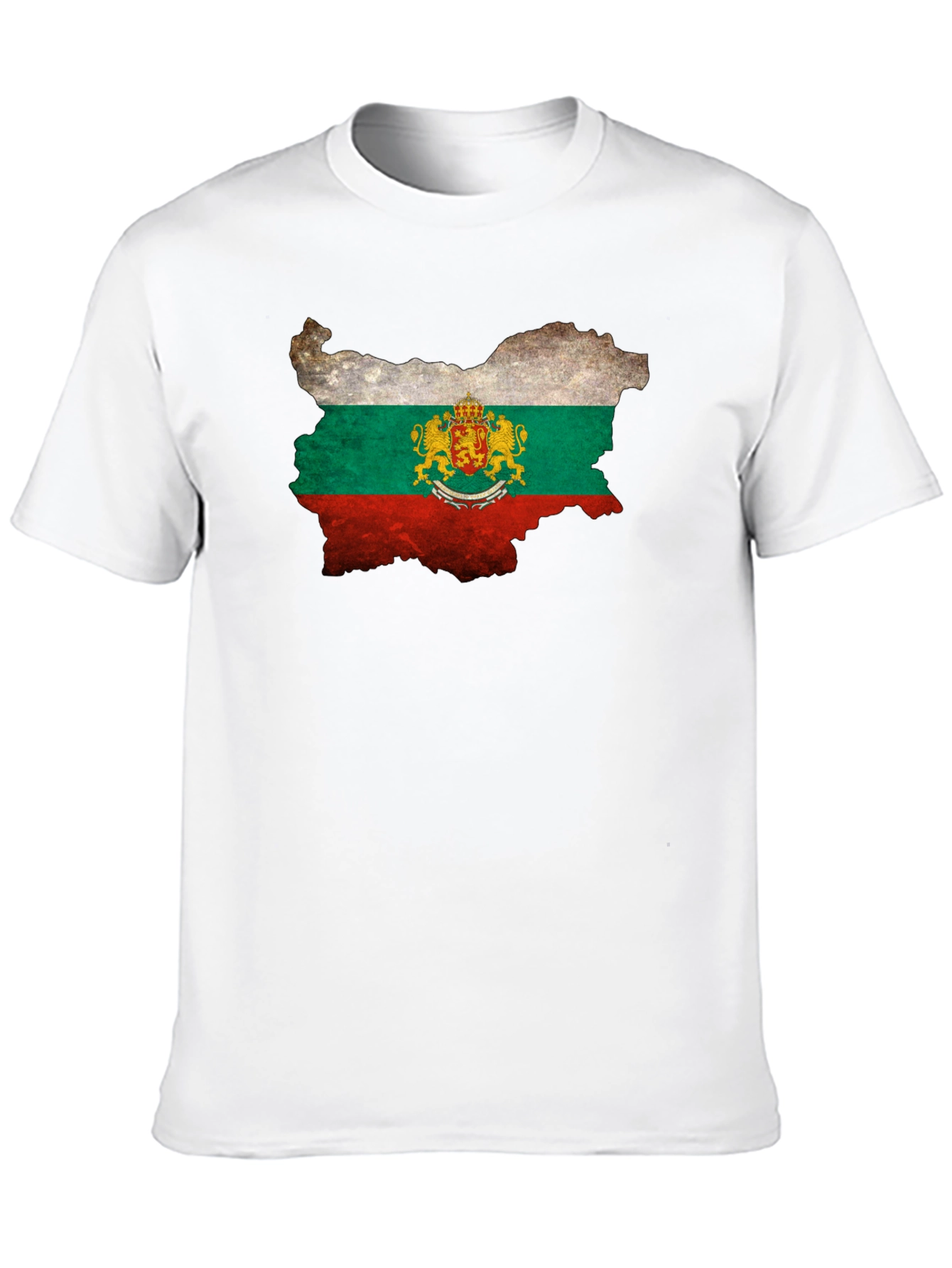 Bulgaria Flag Map T-Shirt - Black