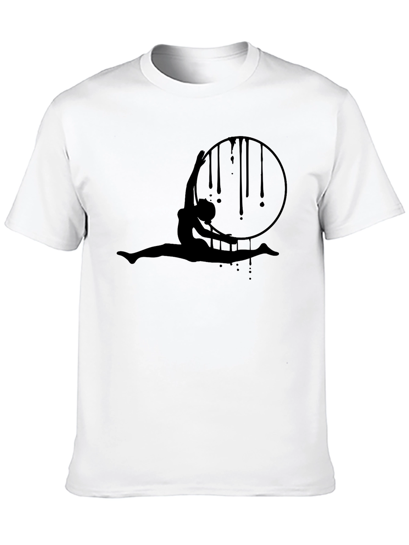 Aerialist Black T-Shirt - Acrobat Hoop Design