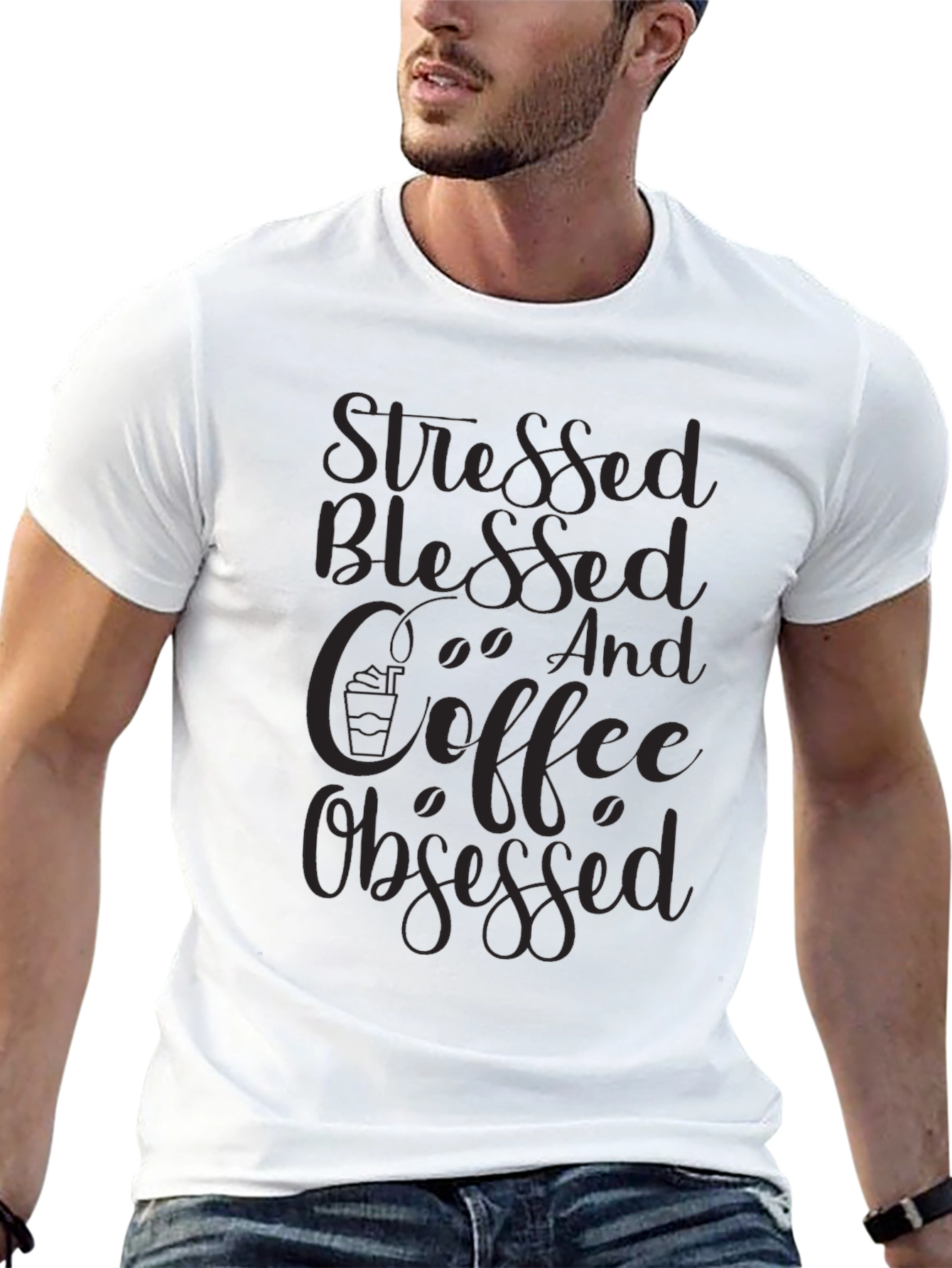 Stressed Blessed And Coffee Obsessed T-Shirt
