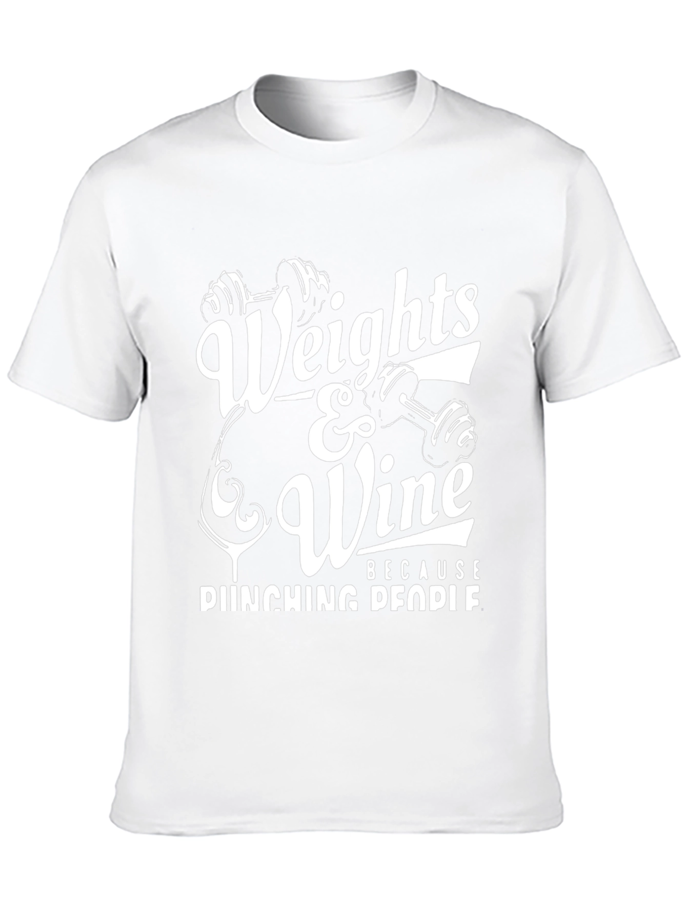 Weights & Wine Black Graphic Tee