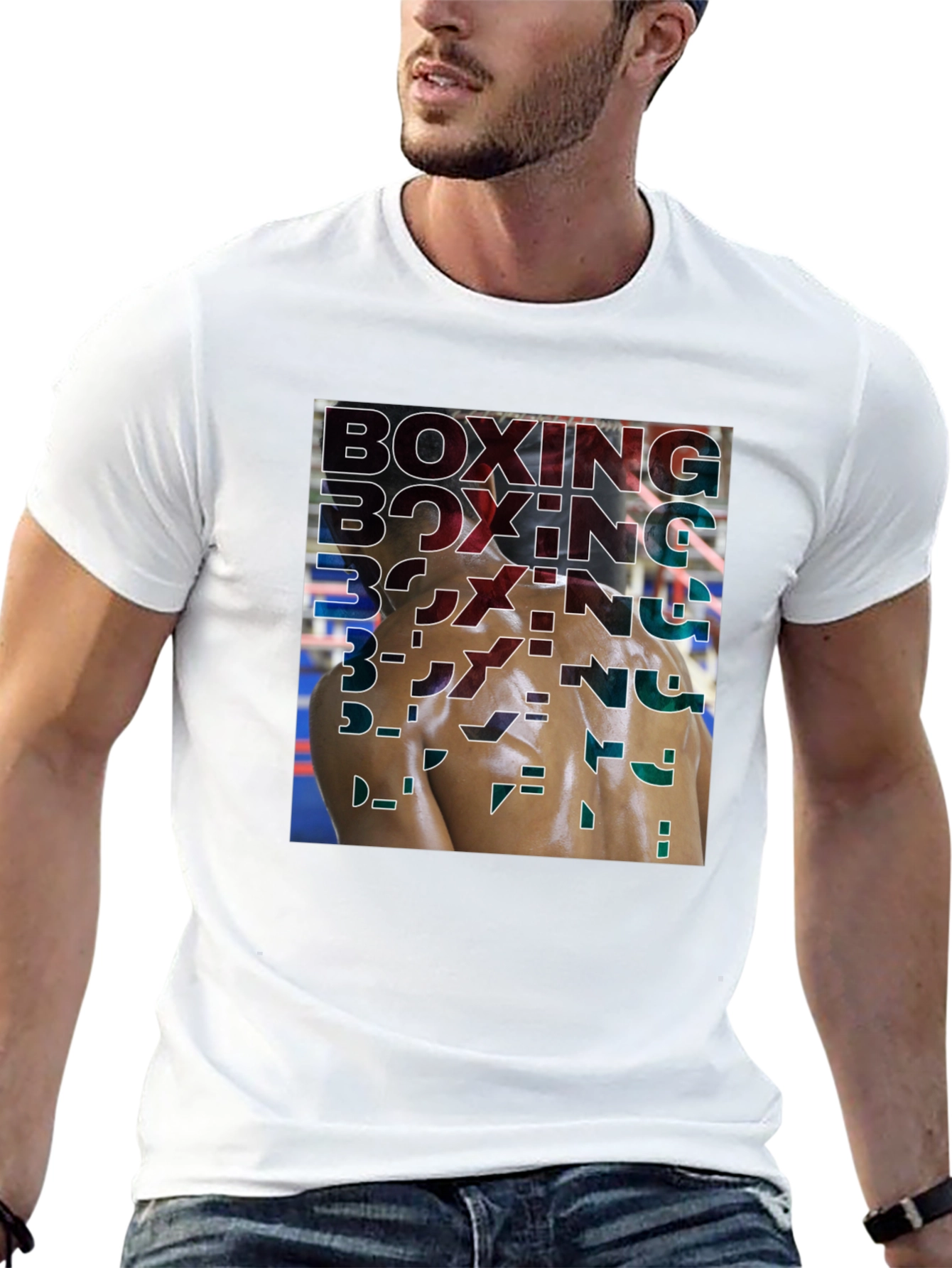 Boxing Graphic Print Tee - Stylish Gym Apparel