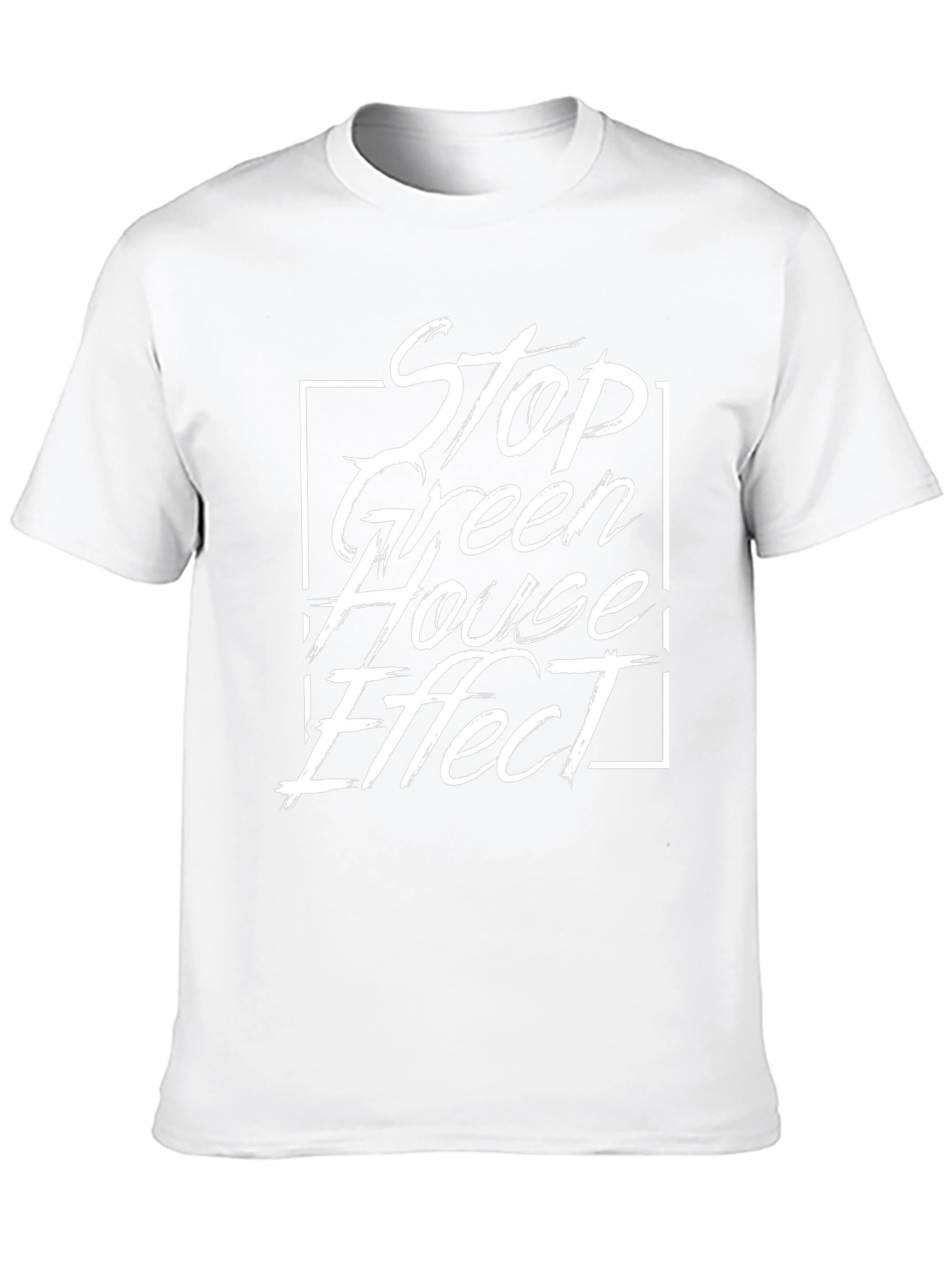 Stop Greenhouse Effect Graphic Tee - Eco-Friendly Statement