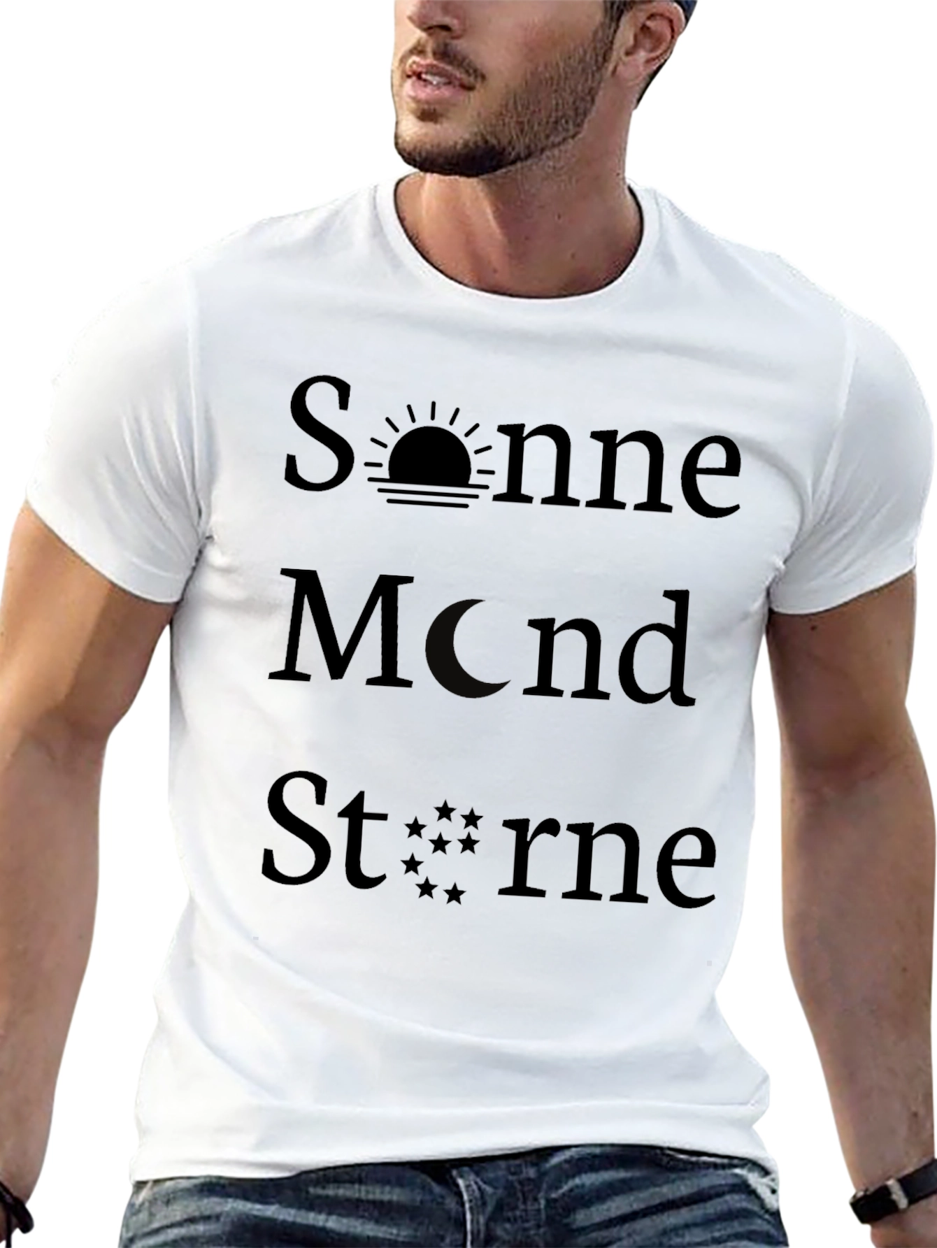 Sonne Mond Sterne Graphic T-Shirt