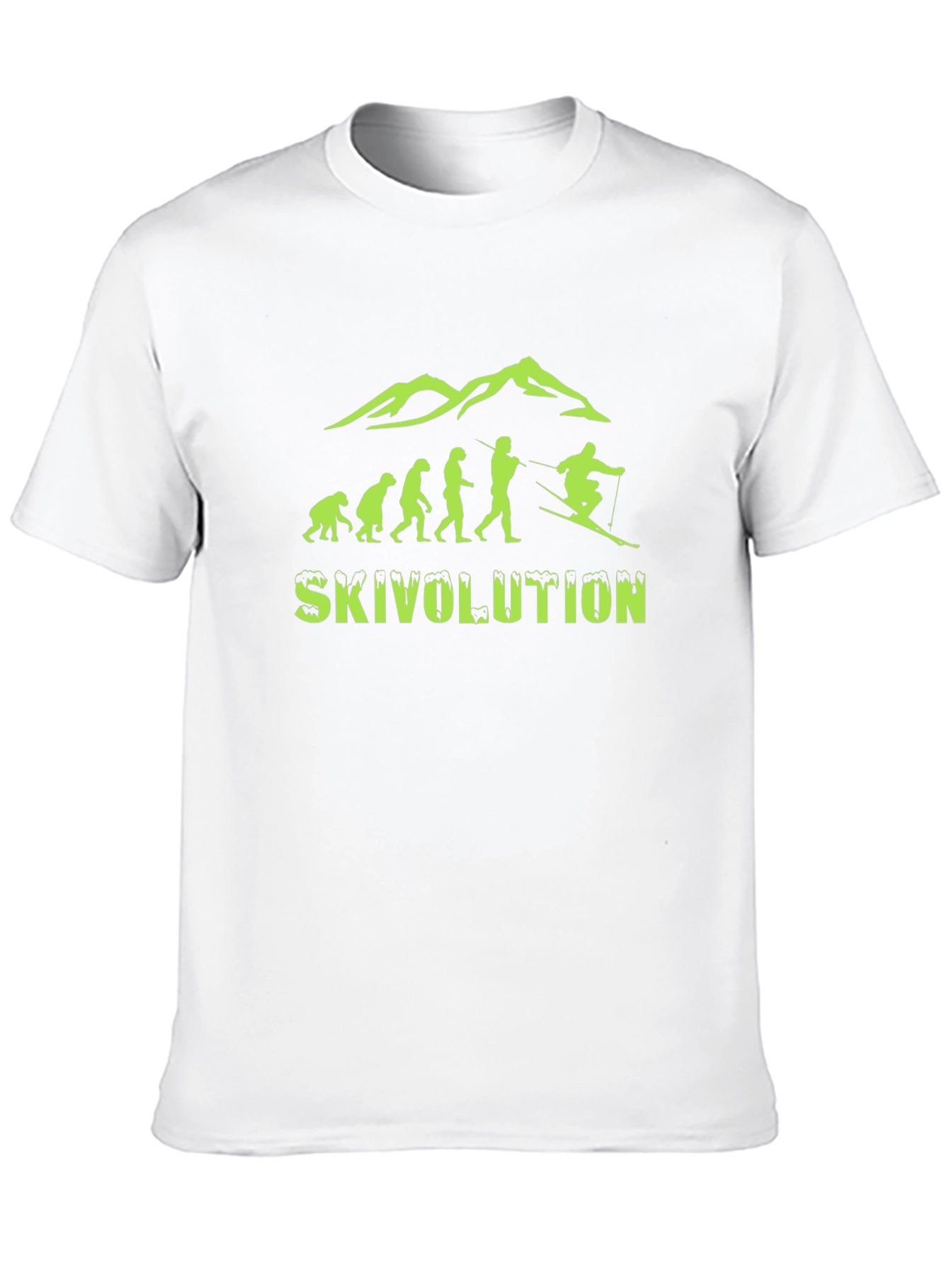 Skivolution T-Shirt: Skiing Evolution Black Tee