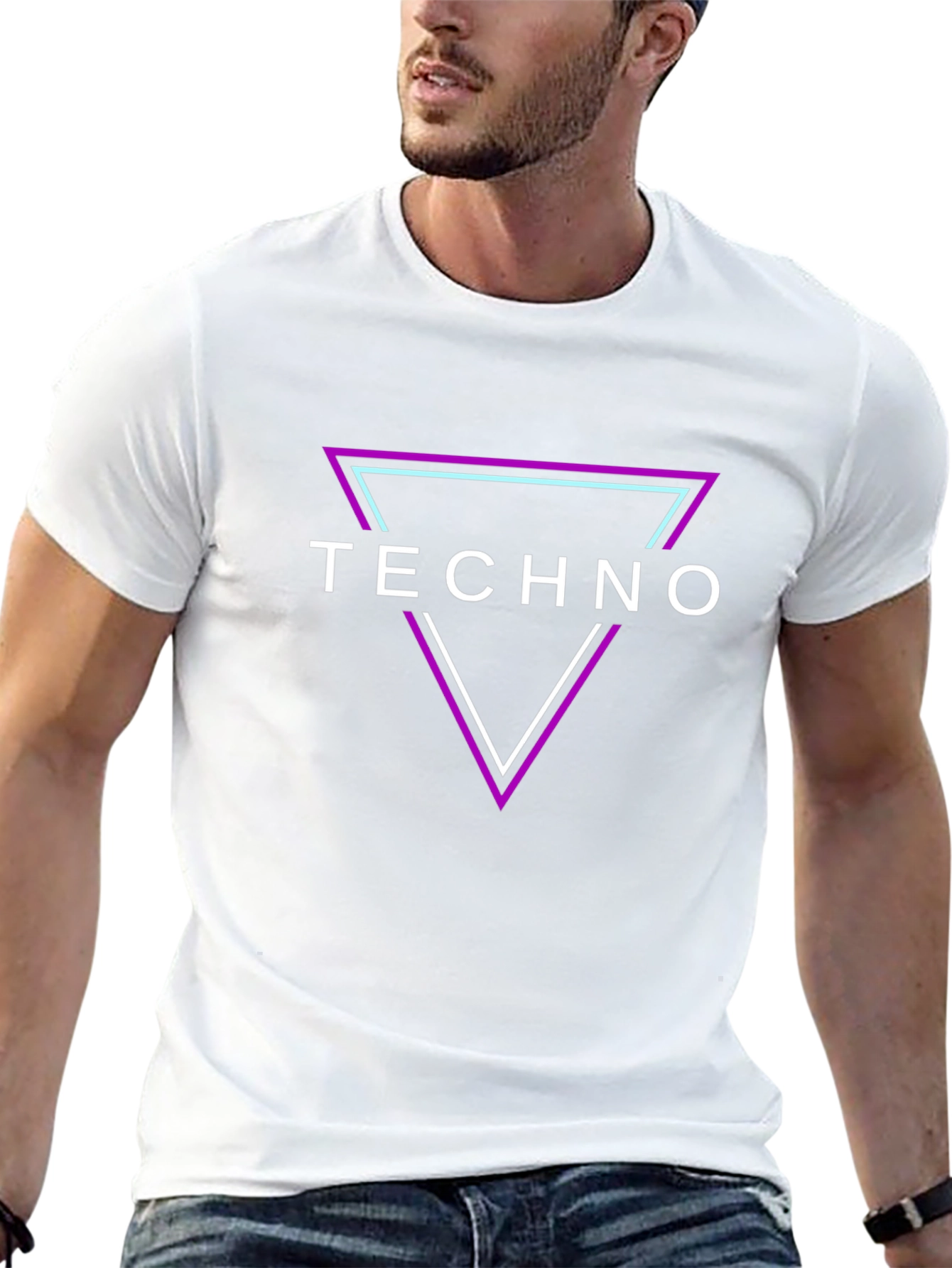Techno Triangle Graphic T-Shirt - Bold Music Fashion