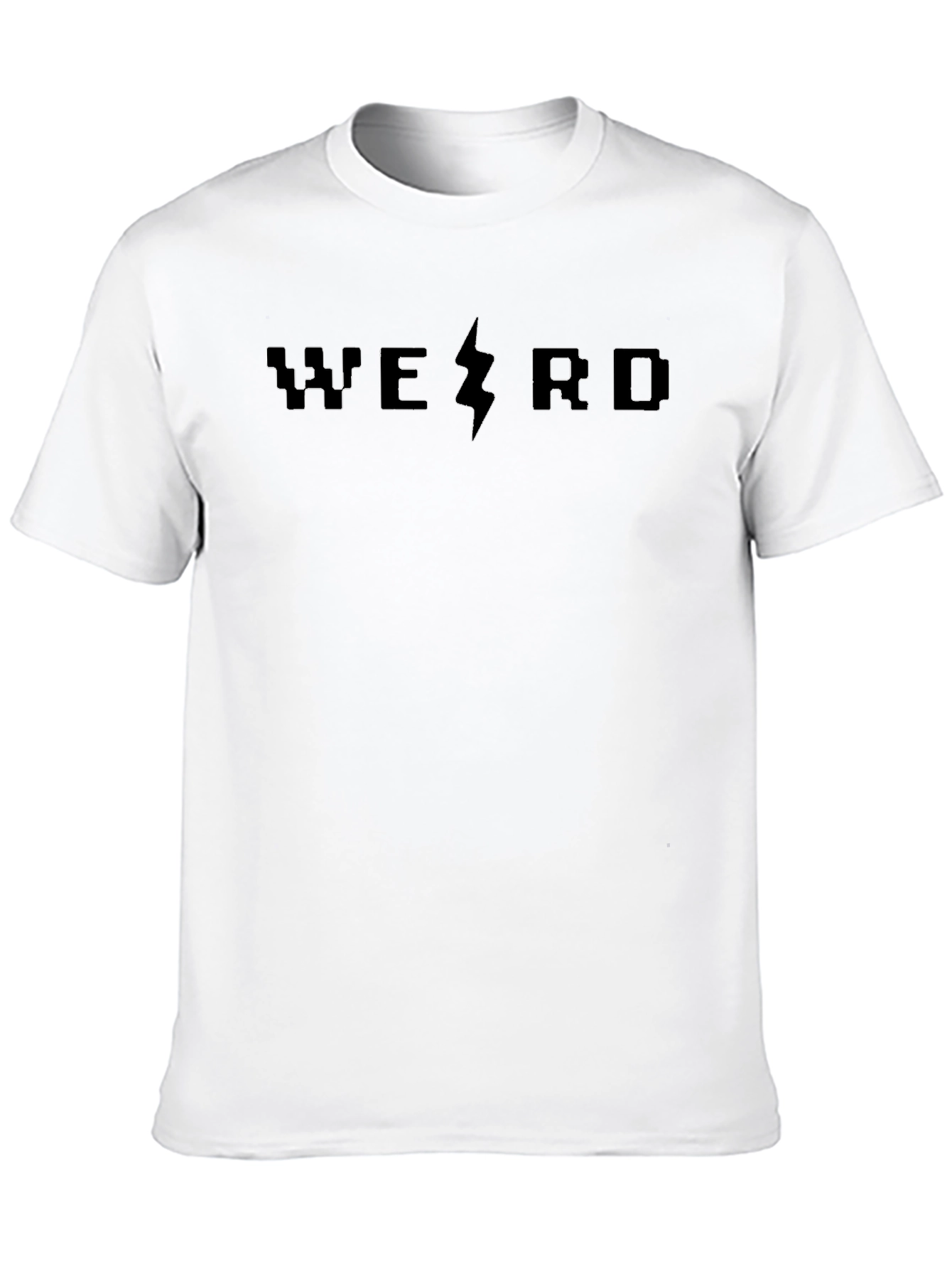 Weird Lightning Bolt Black Graphic Tee