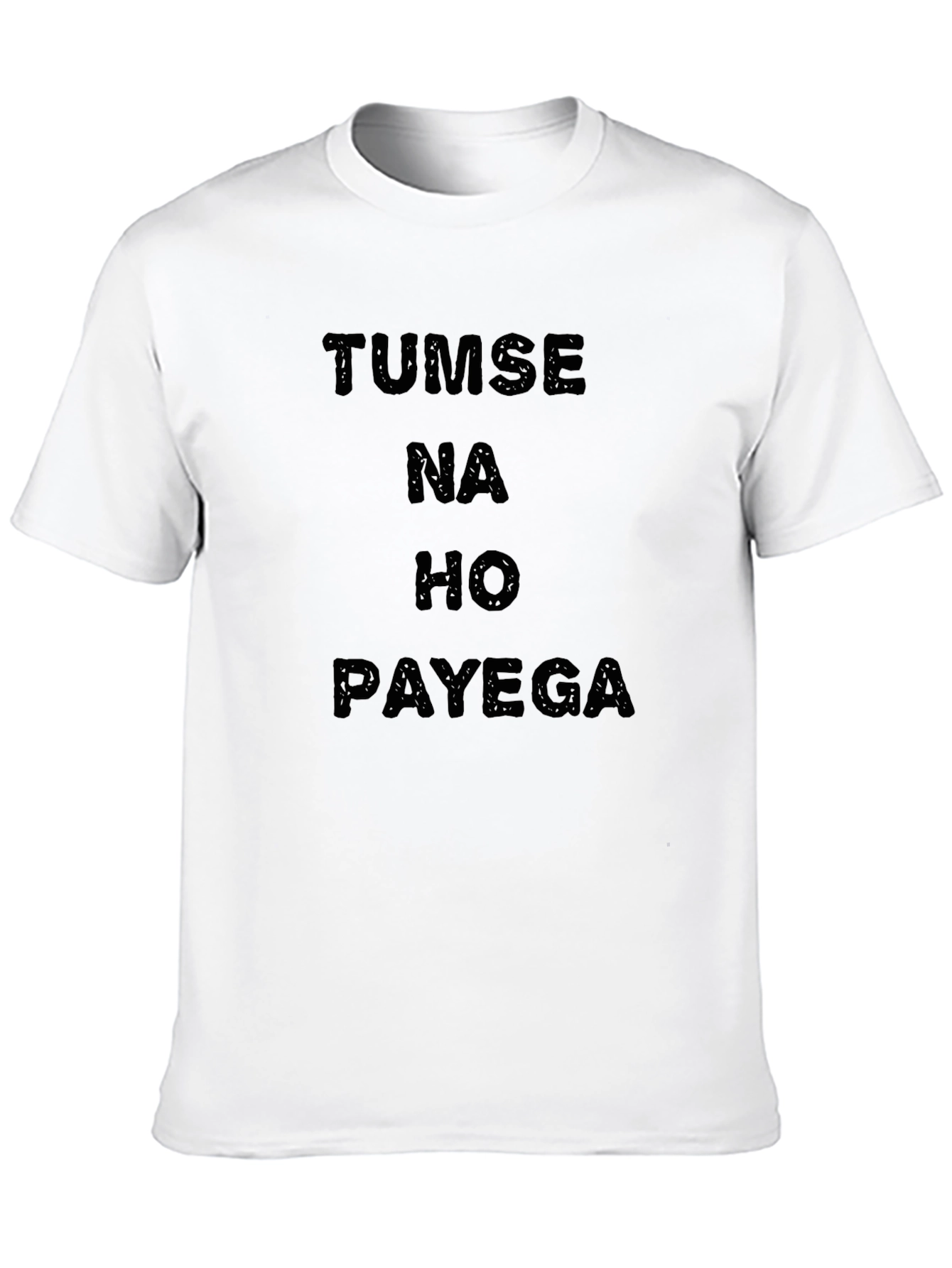 Tumse Na Ho Payega T-Shirt - Black Cotton Blend