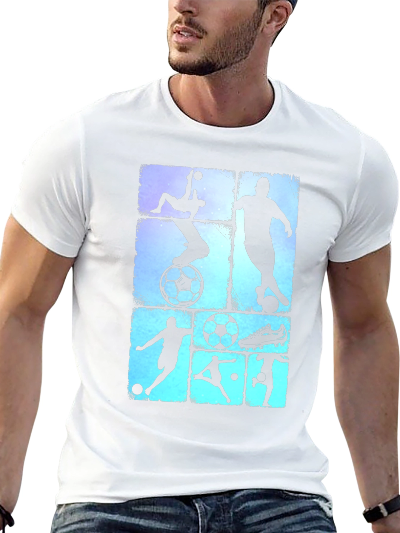 Soccer Silhouette Graphic Tee - Black T-Shirt