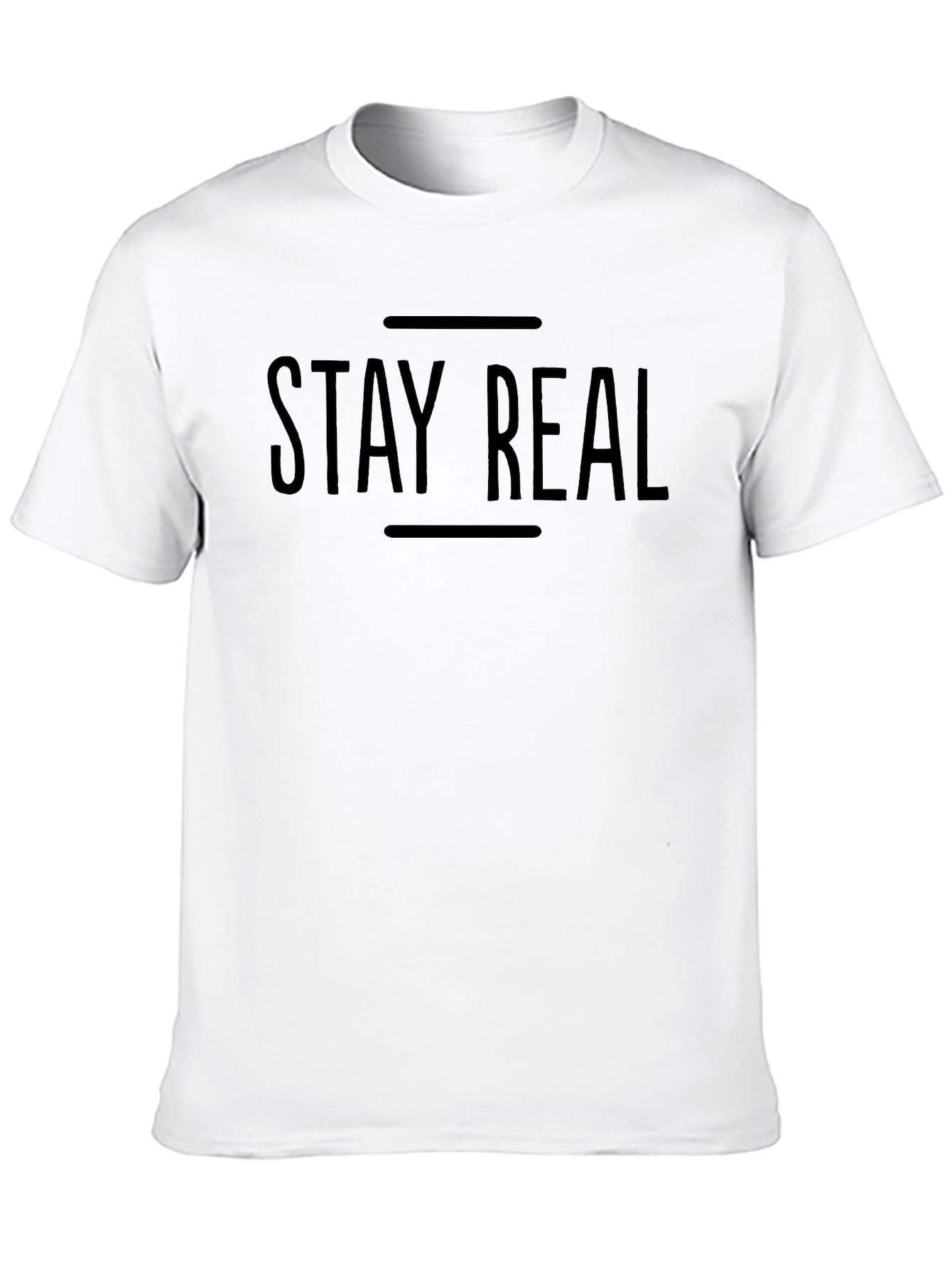 Stay Real Black Graphic Tee