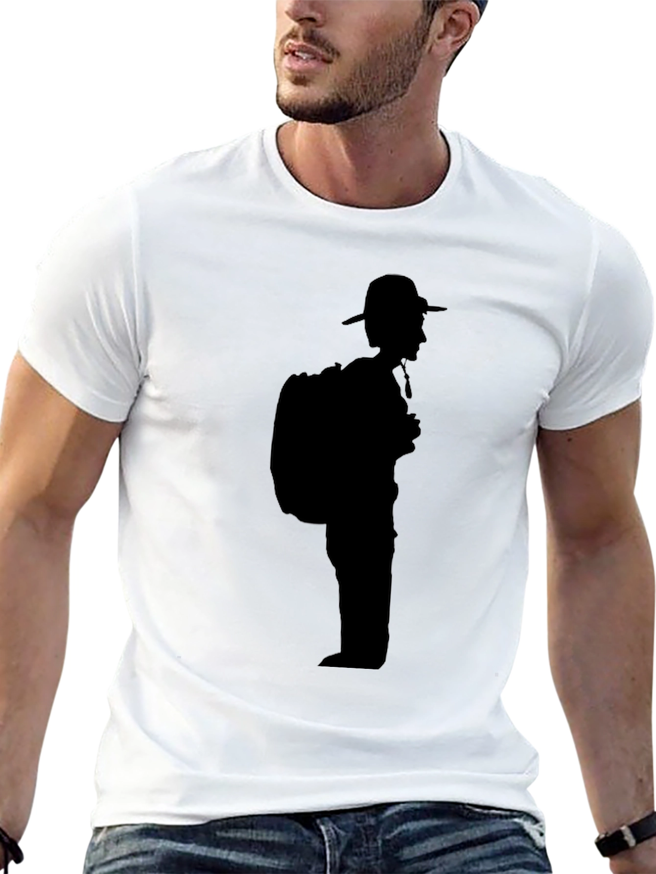 Black Hiker Silhouette T-Shirt